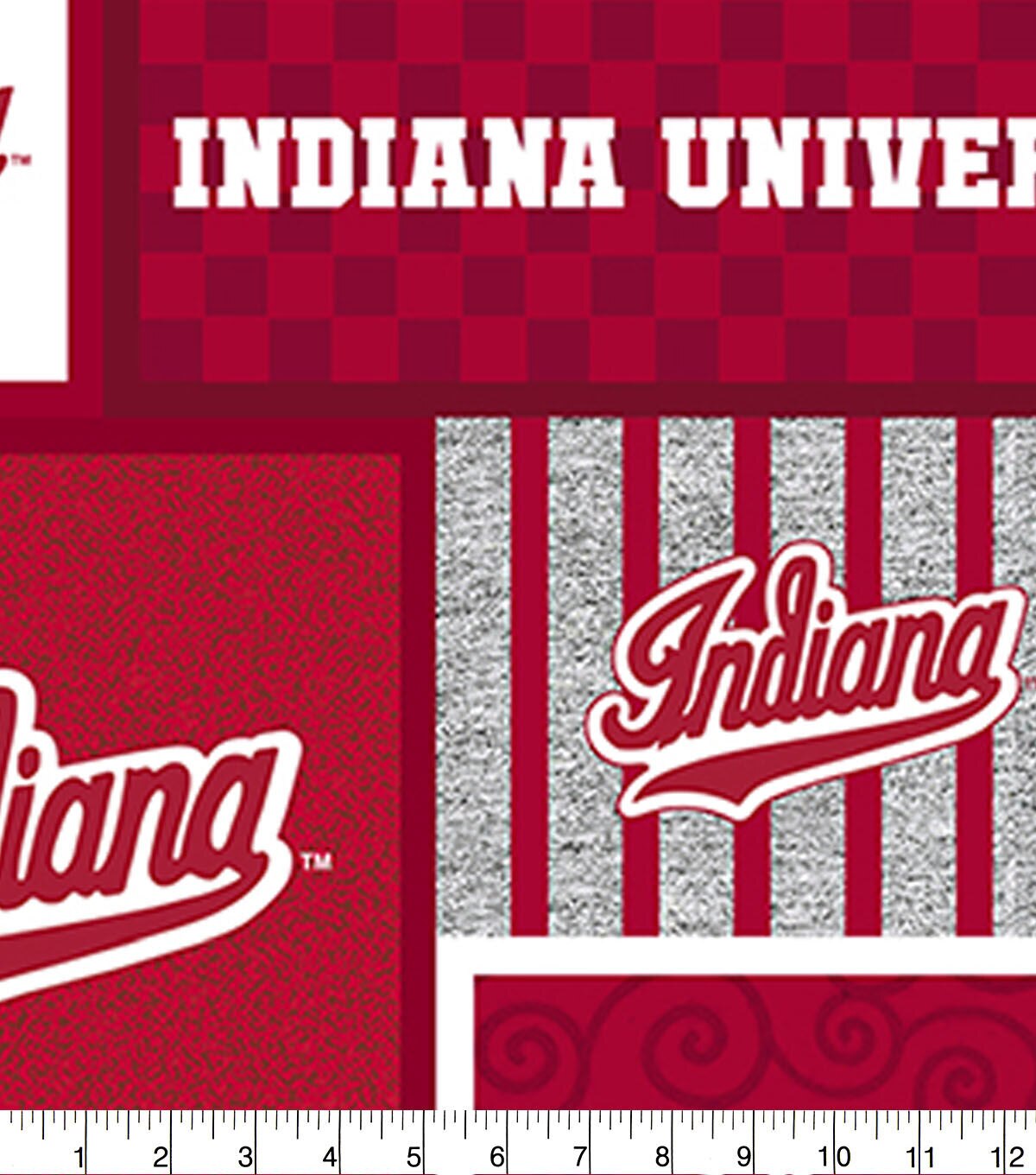 Indiana Hoosiers Fleece Fabric College Patch