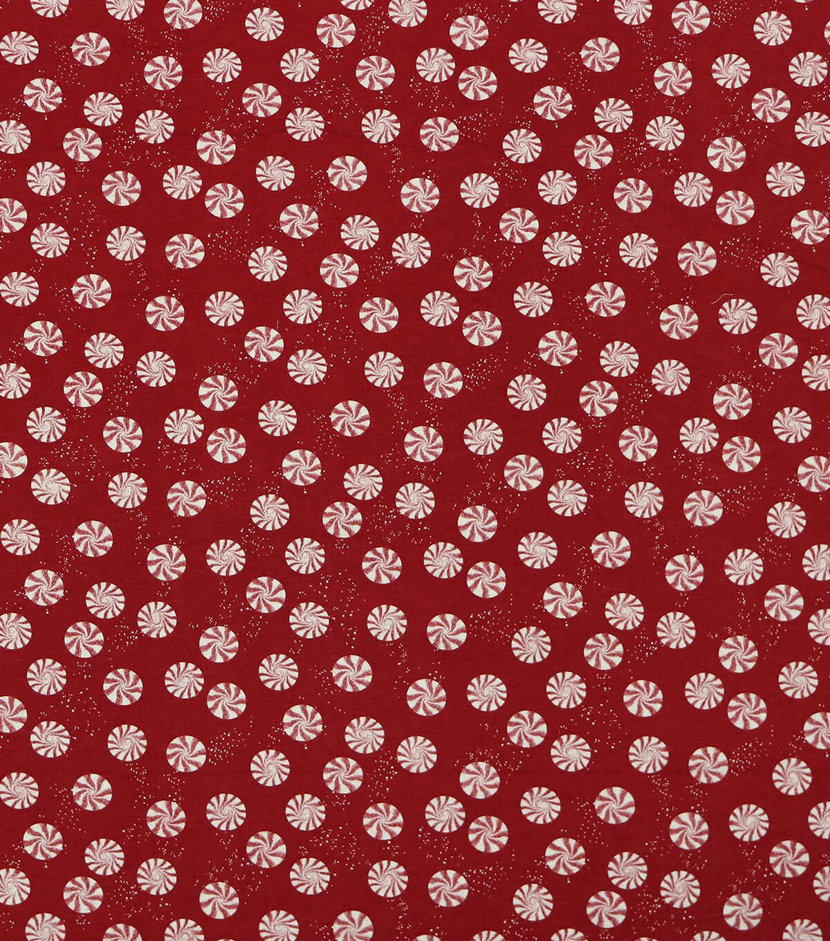 Peppermints on Red Super Snuggle Christmas Flannel Fabric