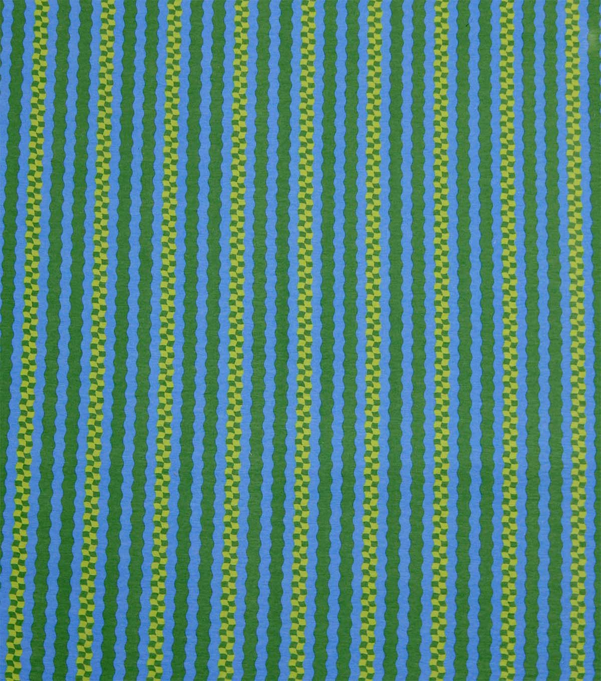 Checkerboard Blue Stripes Super Snuggle Flannel Fabric