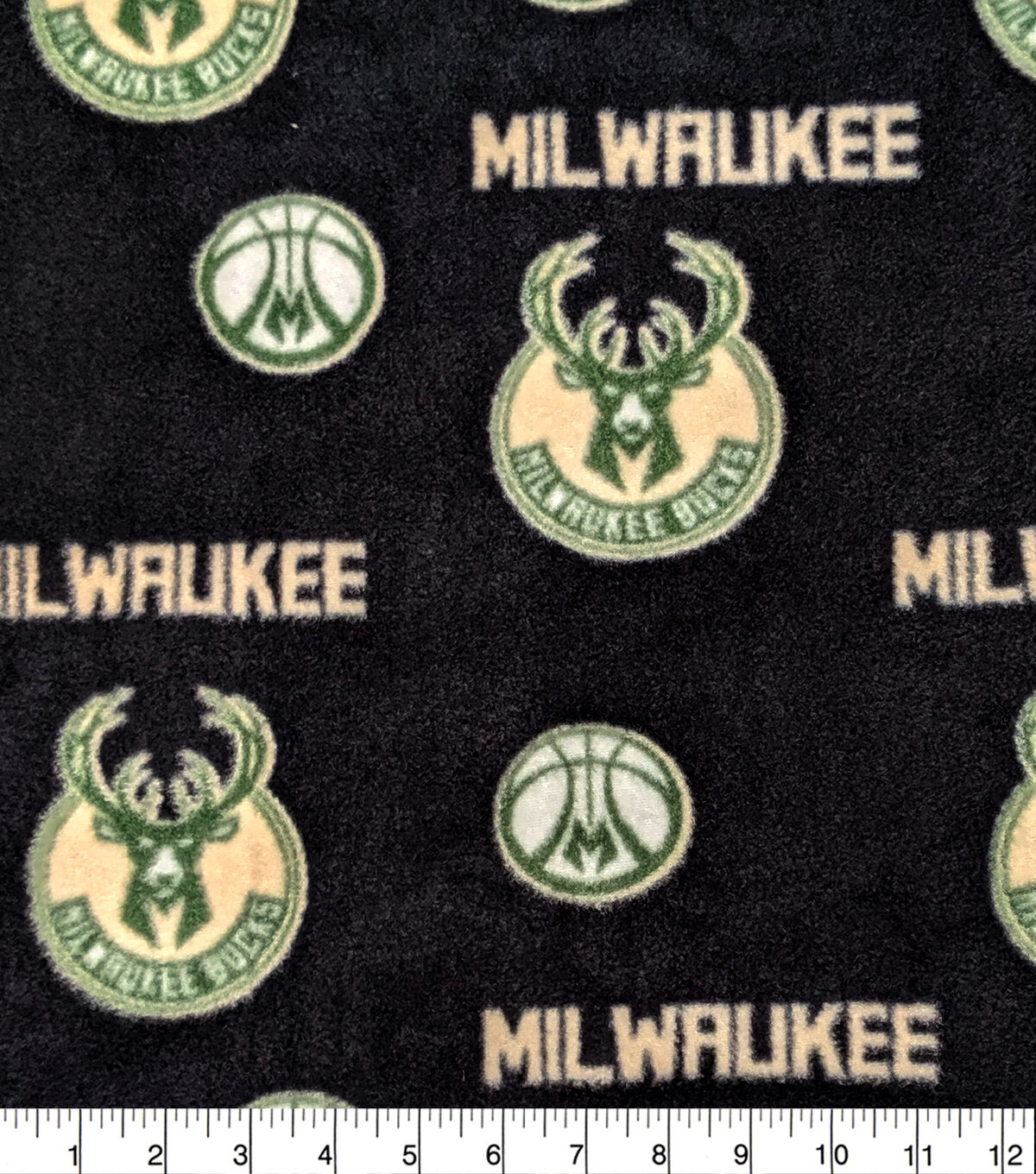 Milwaukee Bucks Fleece Fabric Allover