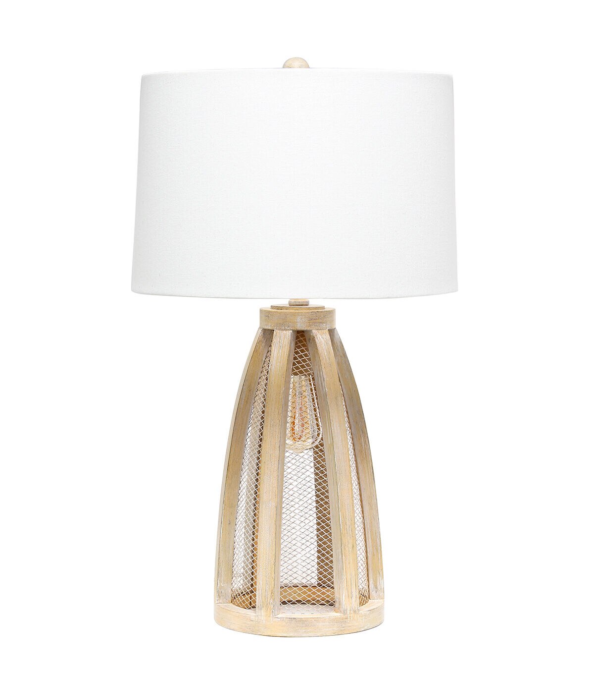 All The Rages Wooded Arch Farmhouse Table Lamp Natural