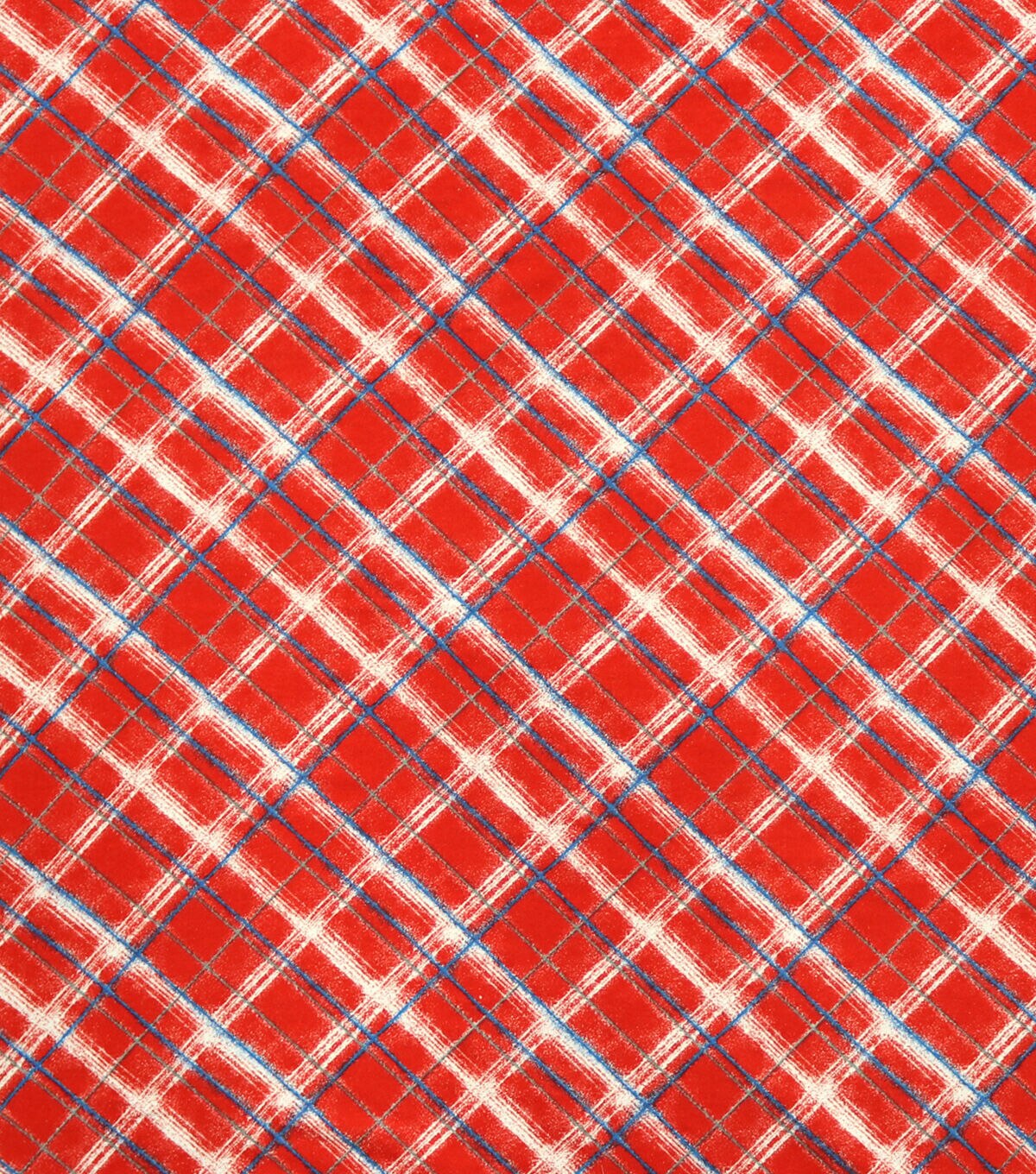 Americana Red Plaid Super Snuggle Flannel Fabric