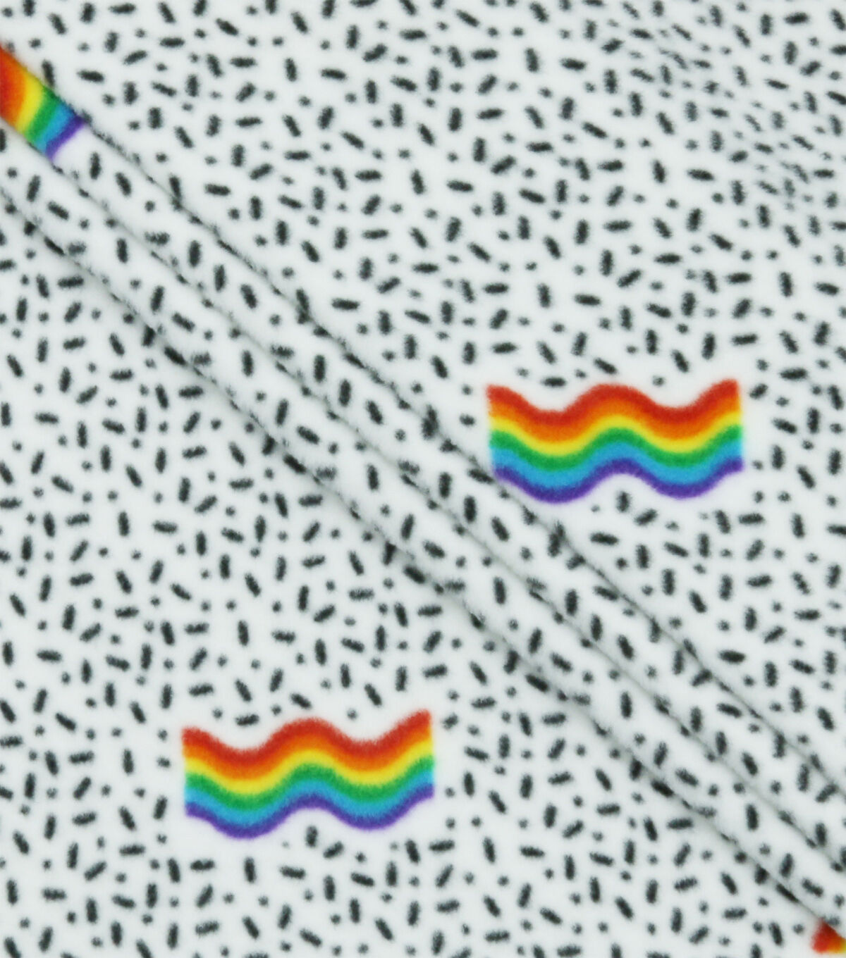 Pride Waves on Speckled Anti Pill Fleece Fabric