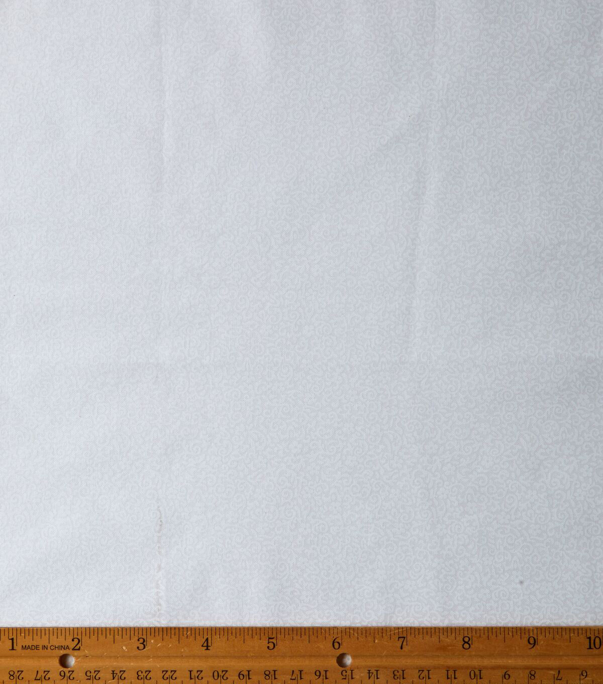 White Scroll Quilt Cotton Fabric by Keepsake Calico