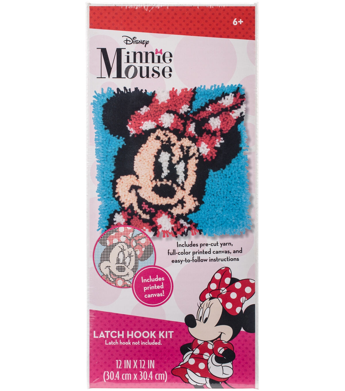 Disney Latch Hook Kit 12X12 Minnie Mouse