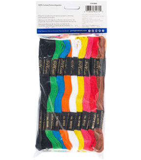 Coats & Clark 8.7yd Rainbow 6 Strand Cotton Embroidery Floss Jumbo Pack 105ct