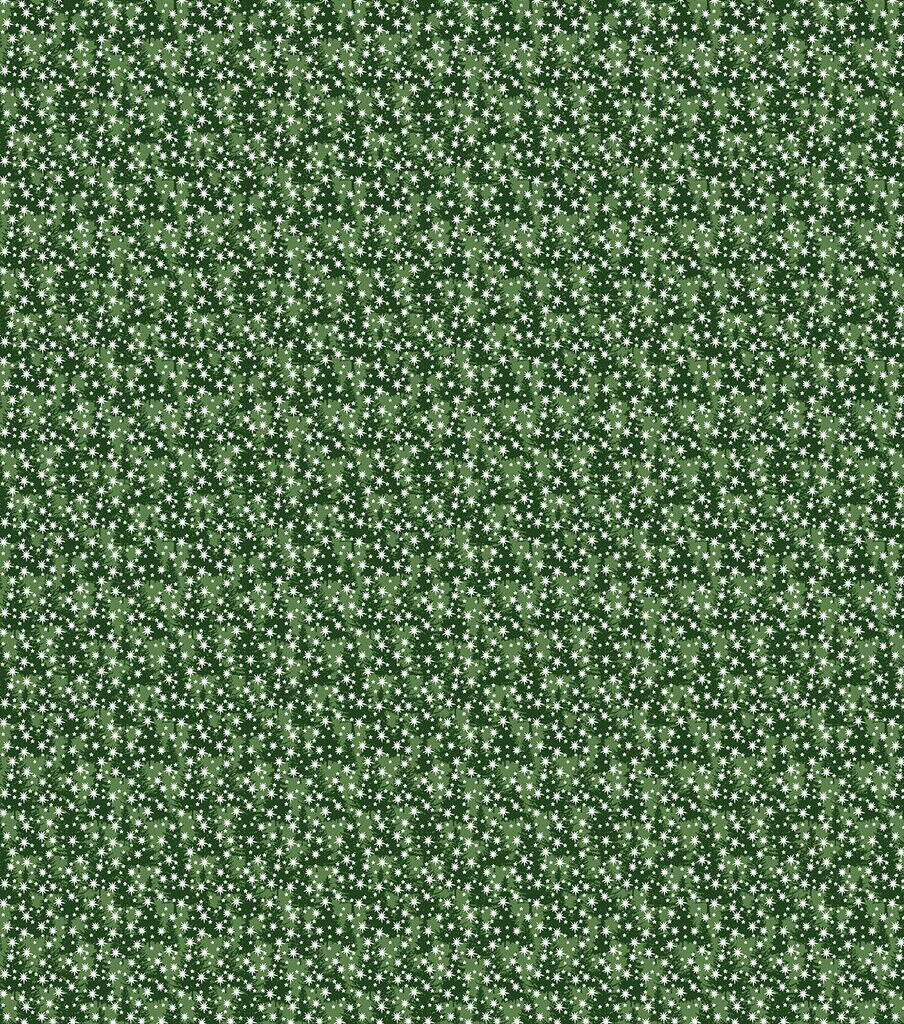 Green Pine Tree Landscape Christmas Cotton Fabric