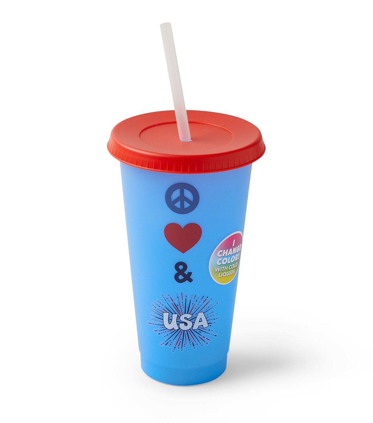 7 Patriotic Peace Love & USA Tumbler by Happy