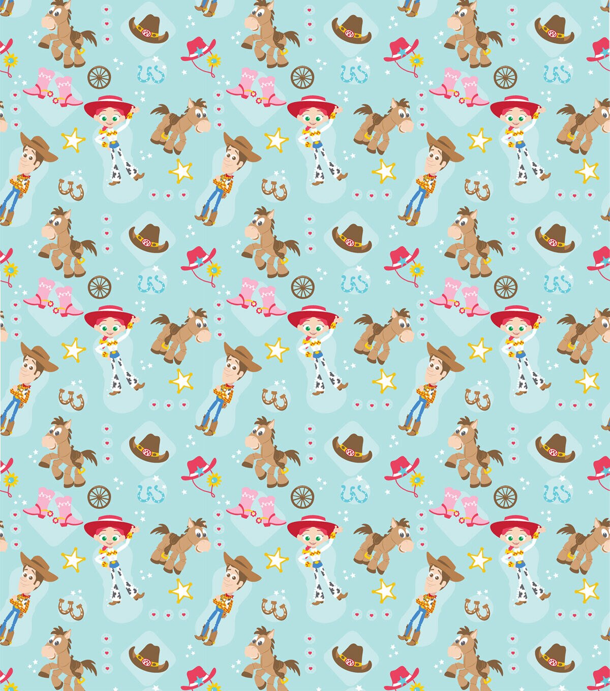 Toy Story Woody Jessie Toss Cotton Fabric