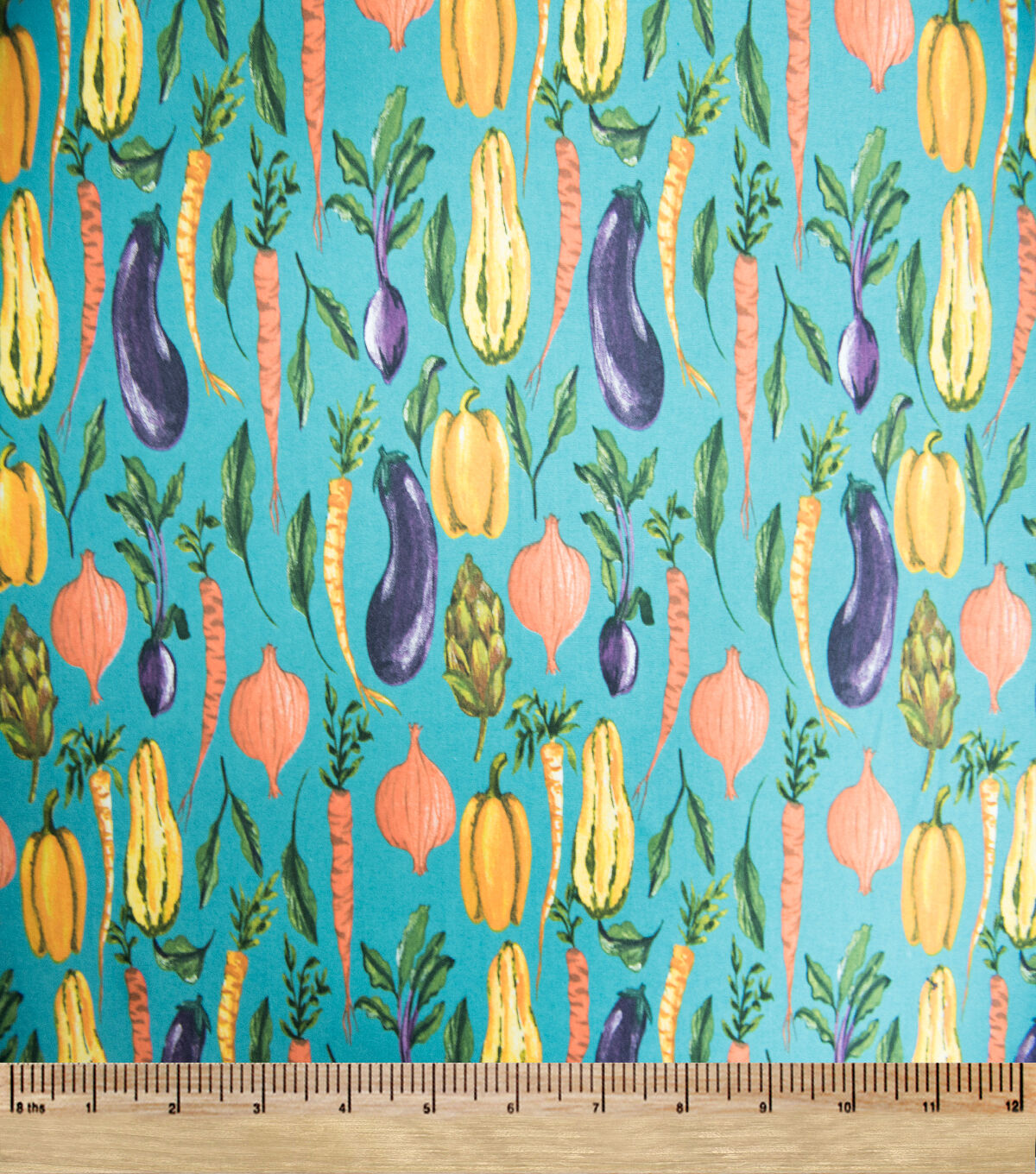 Multi Color Veggies Super Snuggle Flannel Fabric