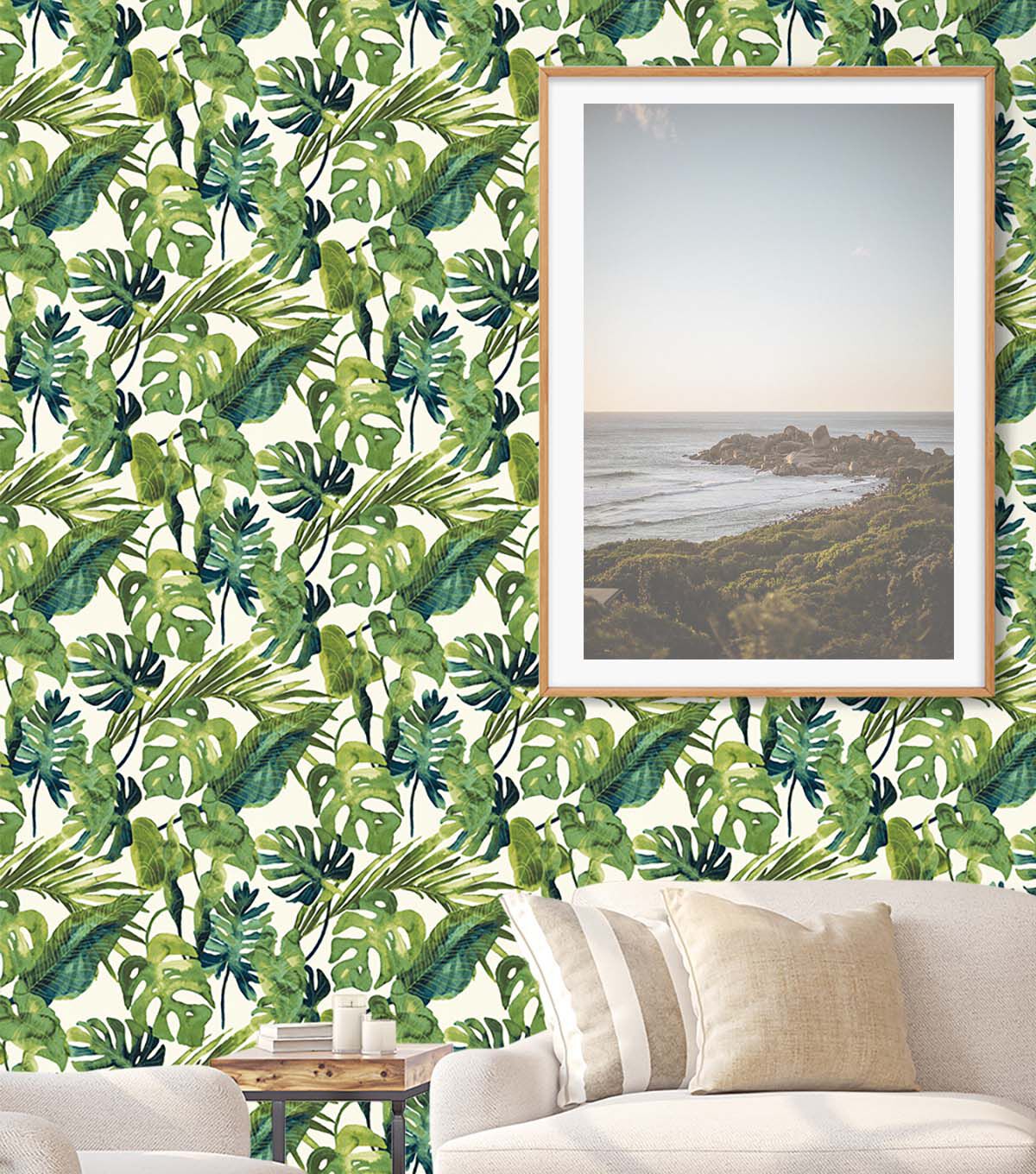 Tommy Bahama 20.5' x 18' Aloe Falling Fronds Peel & Stick Wallpaper