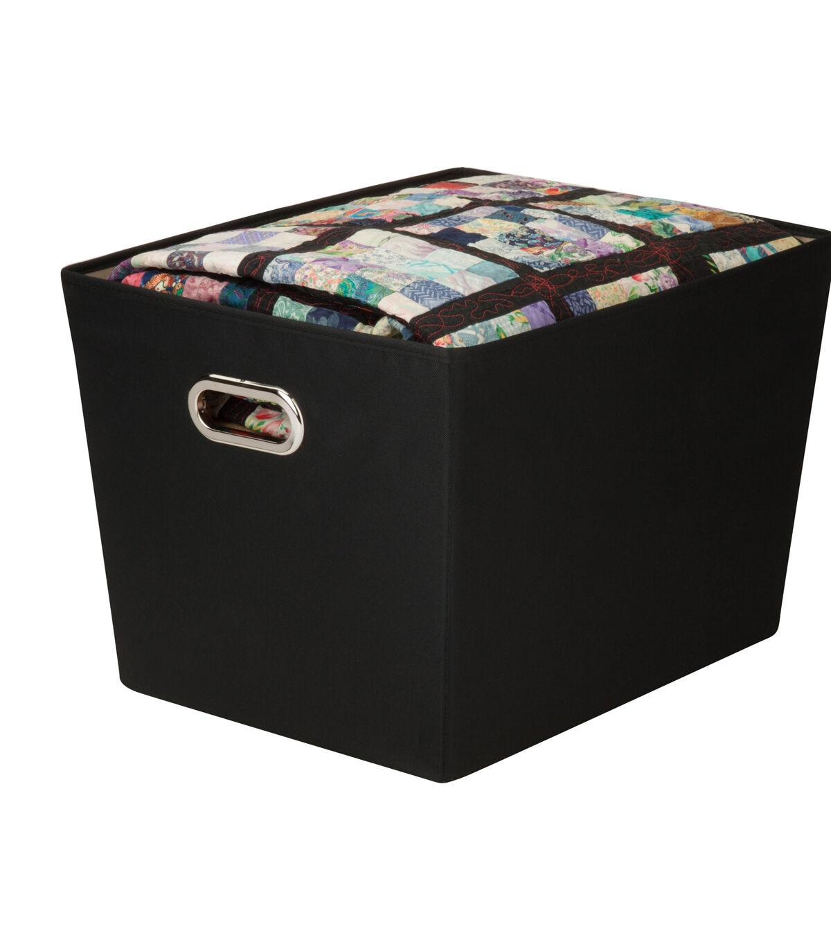 Honey Can Do 18.5 x 13 Black Storage Bin With Carrying Handles