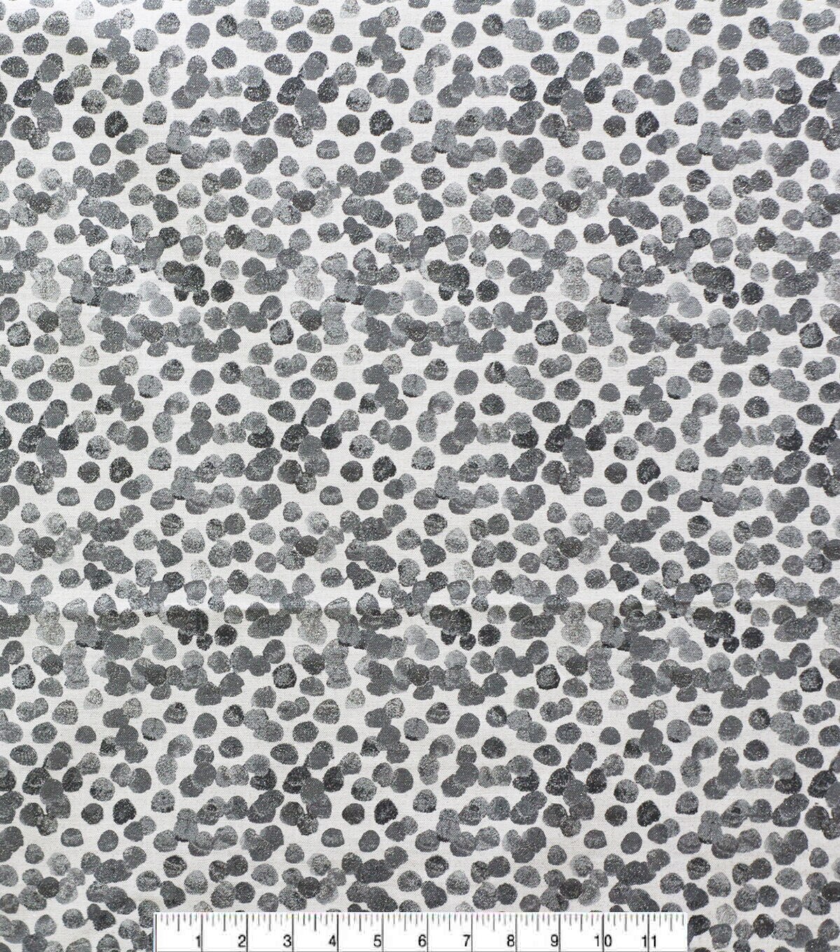 Black Dots Quilt Glitter Cotton Fabric by Keepsake Calico