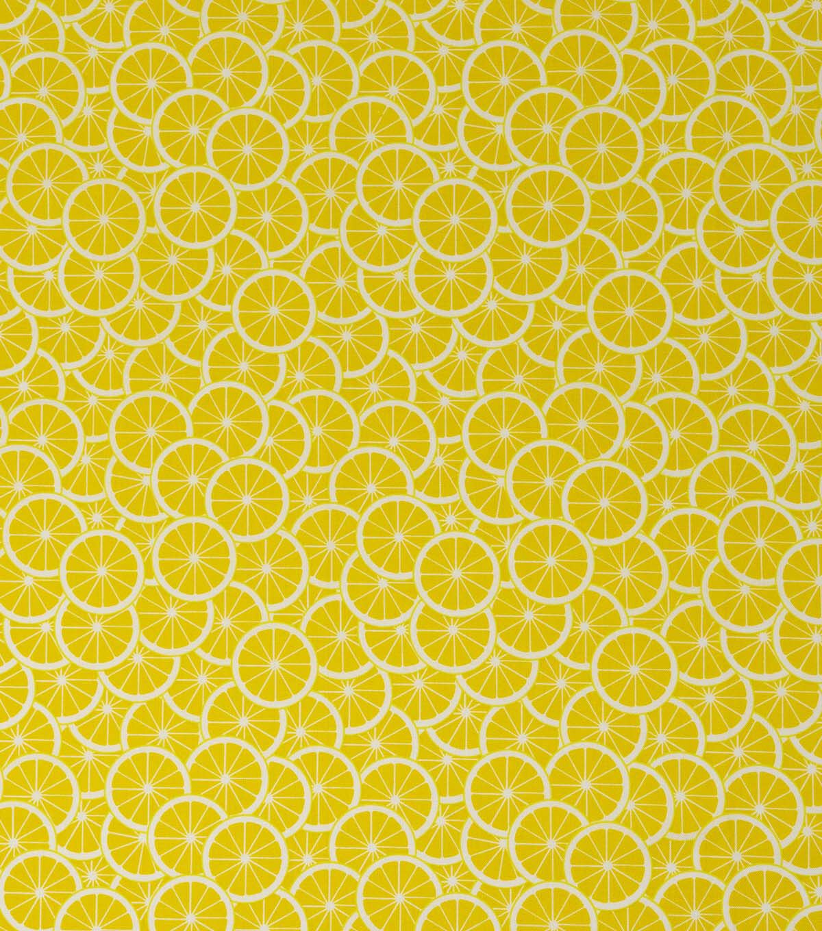 SINGER Yellow Lemons Novelty Cotton Fabric