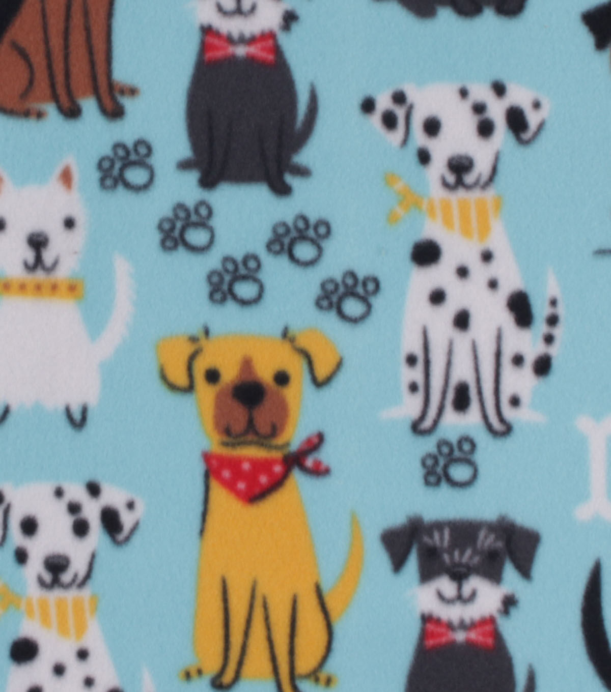 Dogs In Bowties Blizzard Fleece Fabric