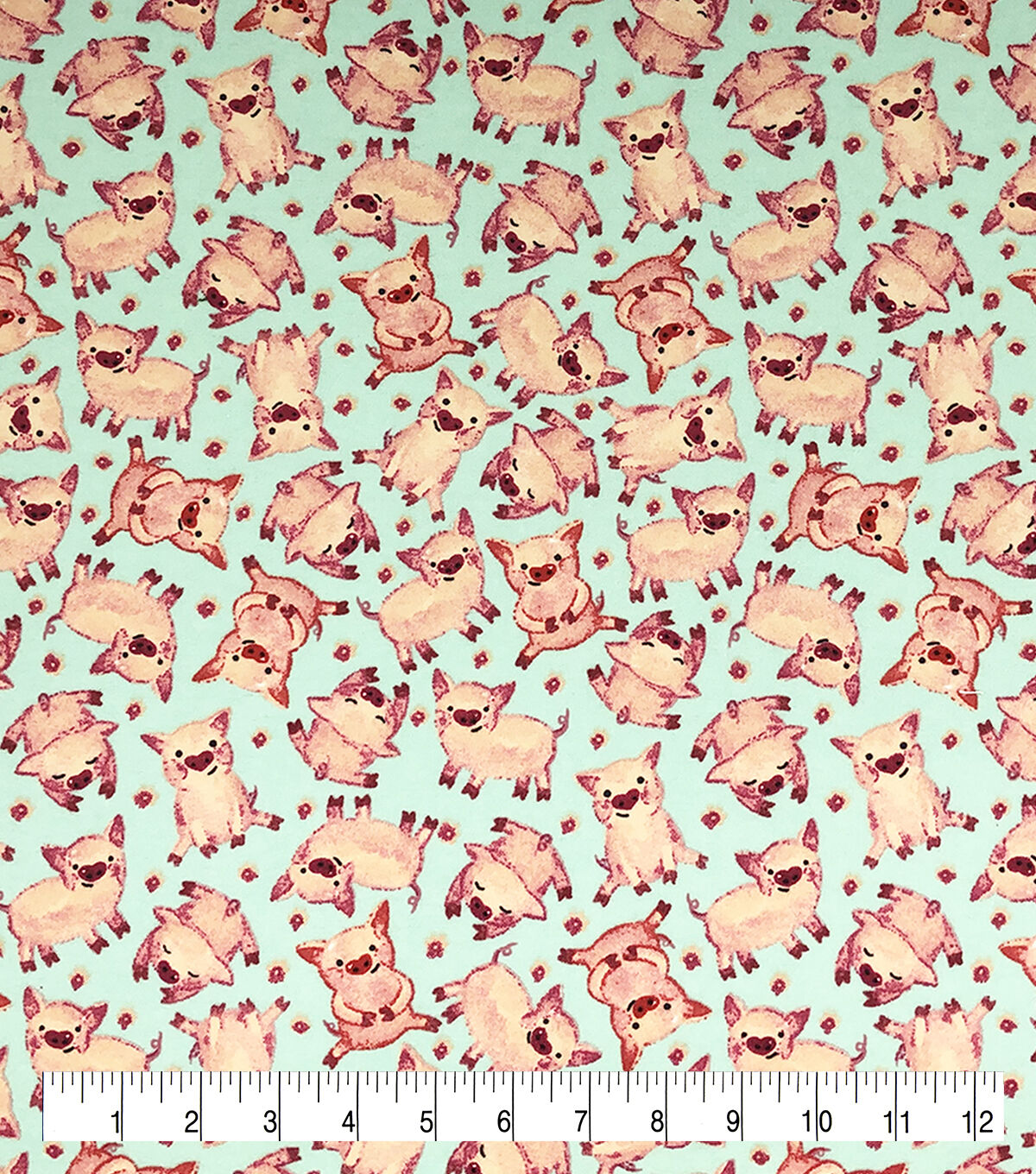 Pigs Super Snuggle Flannel Fabric