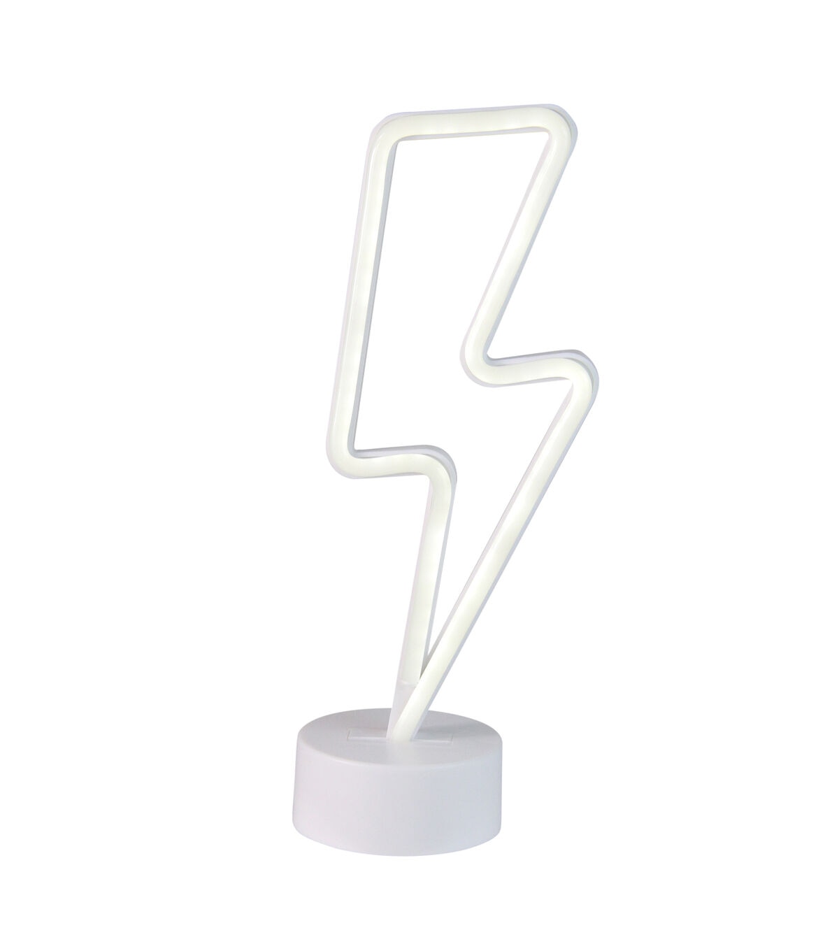 Northlight 11.5 White Battery Operated Neon LED Lightening Bolt Light