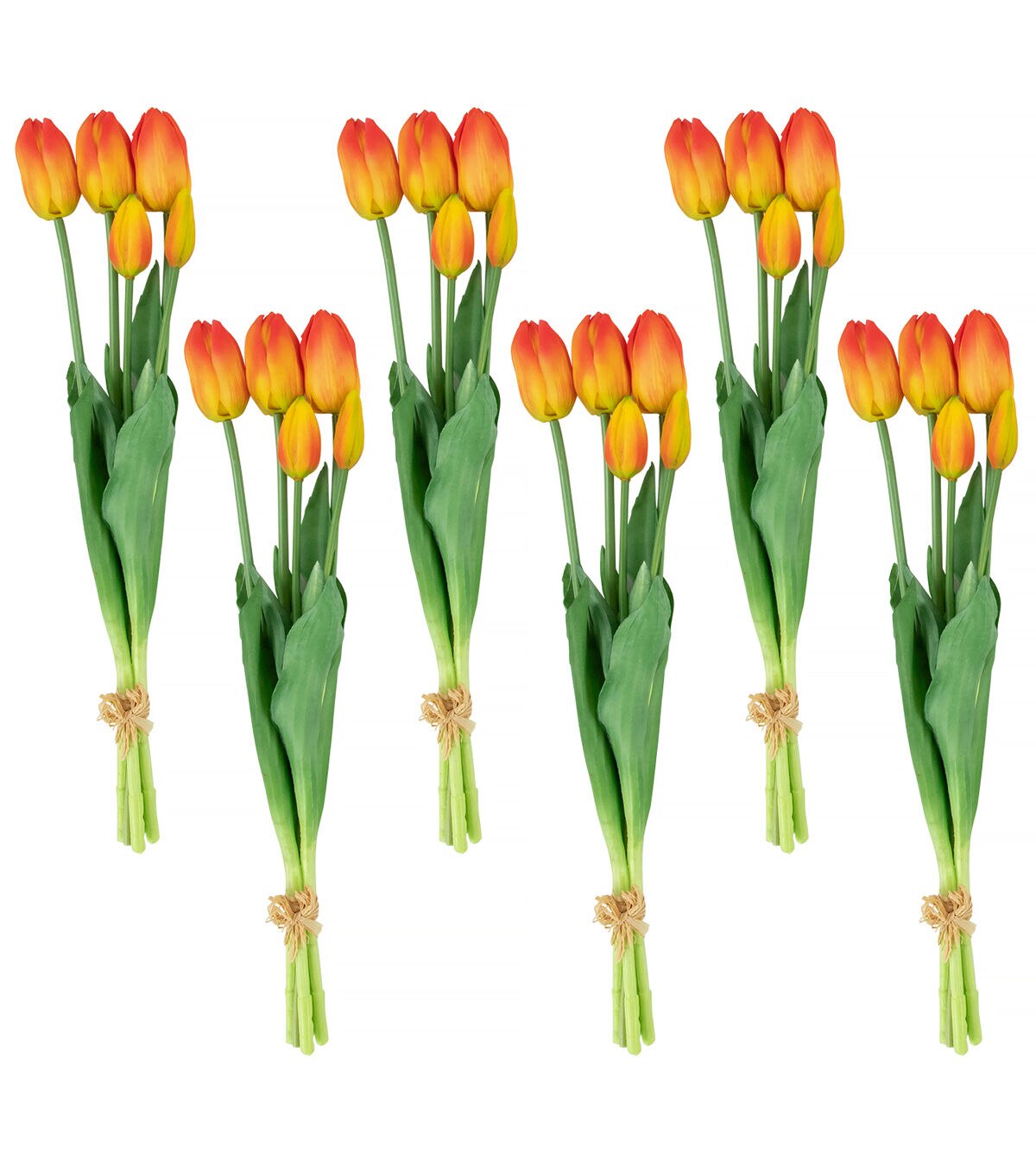 Northlight 18 Red & Yellow Tulip Stems 6ct