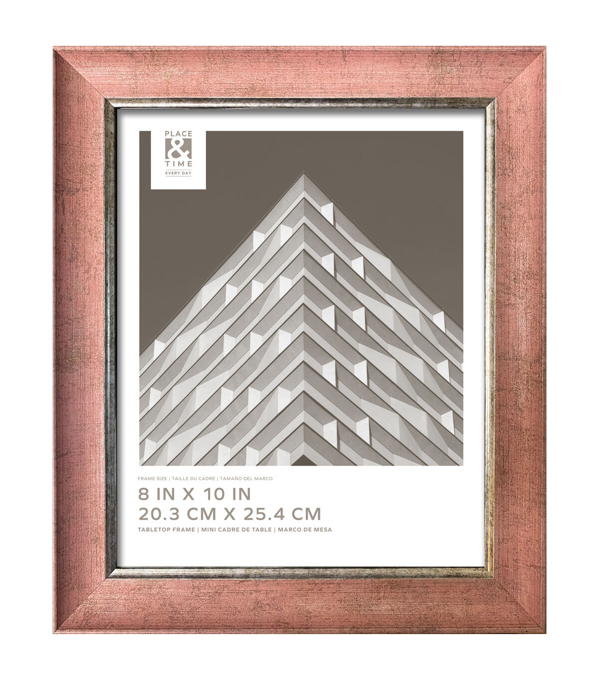 8 x 10 Rose Gold & Silver Tabletop Picture Frame by Place & Time