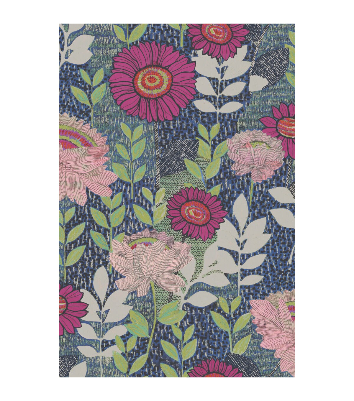 Tamara Day Botanical Blue Peel & Stick Wallpaper By Roommates