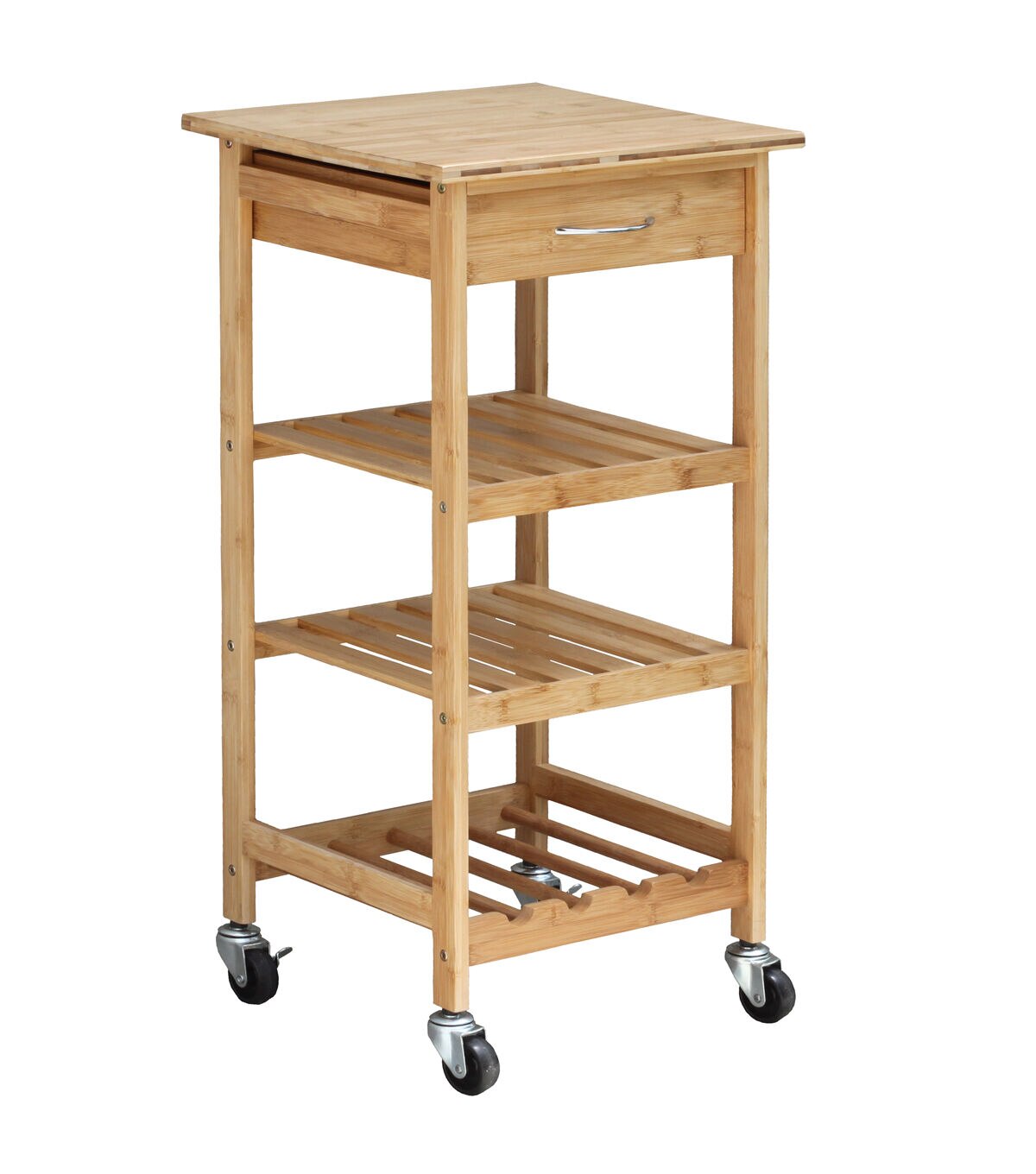 Oceanstar 14.5 Bamboo Kitchen Trolley