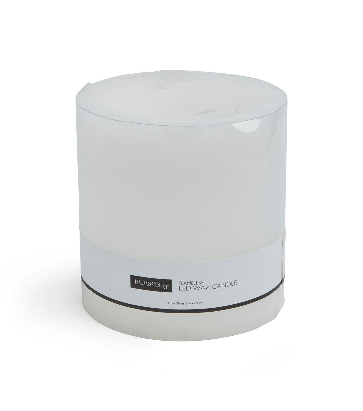 6 x 6 LEDWhite Smooth Wax Pillar Candle by Hudson 43