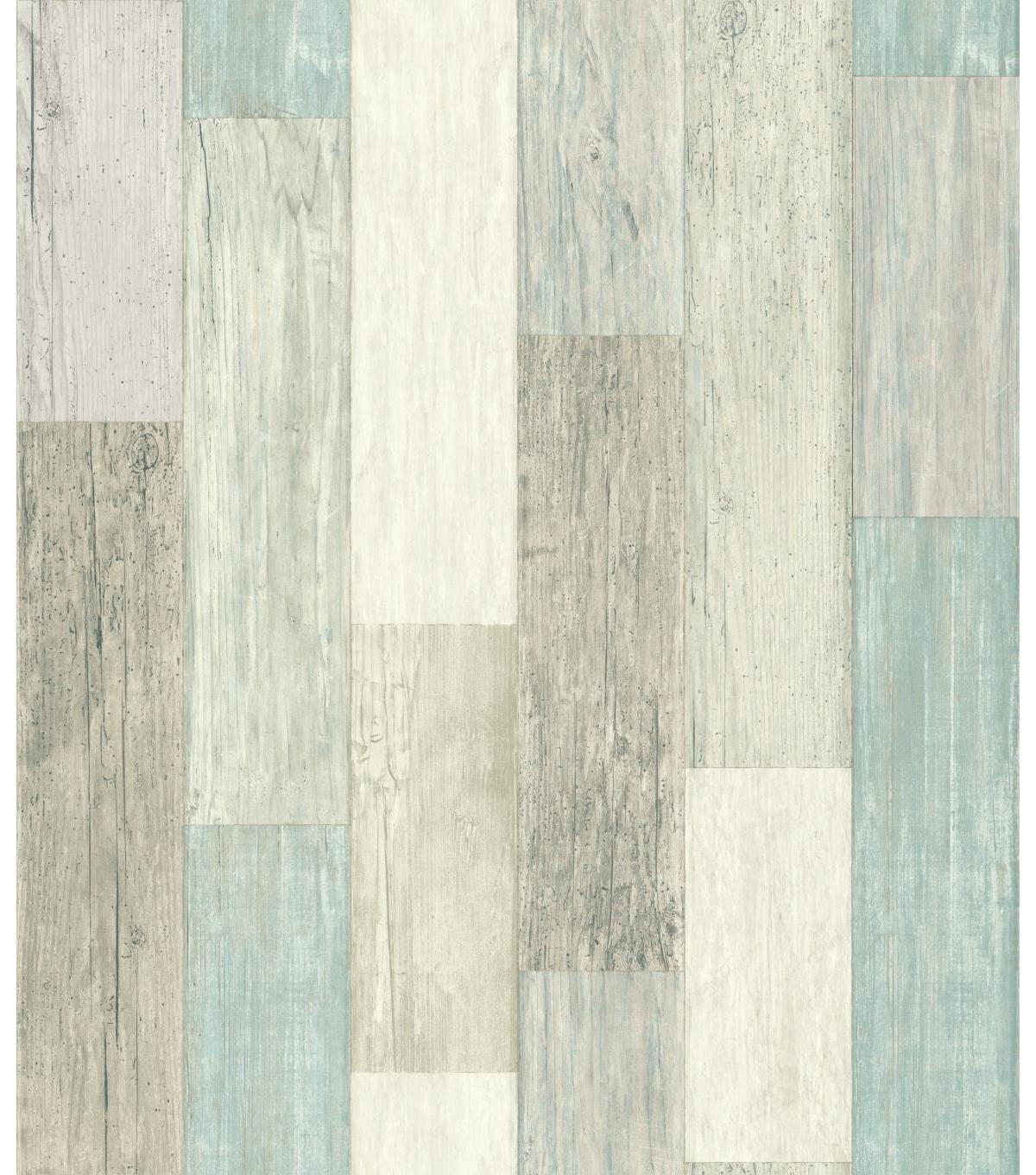 RoomMates Wallpaper Coastal Weathered Plank