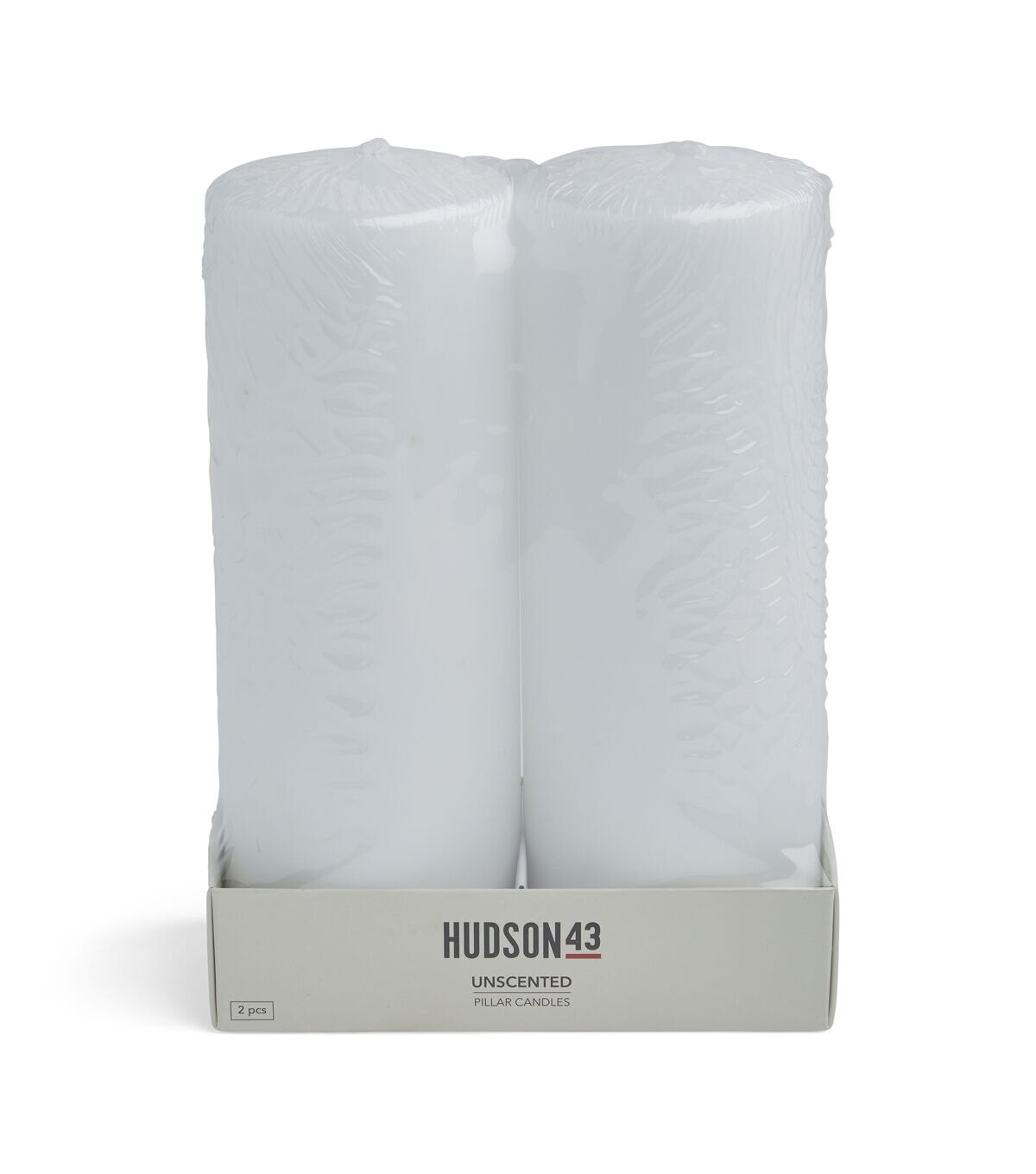 3 x 8 White Unscented White Pillar Candles by Hudson 43