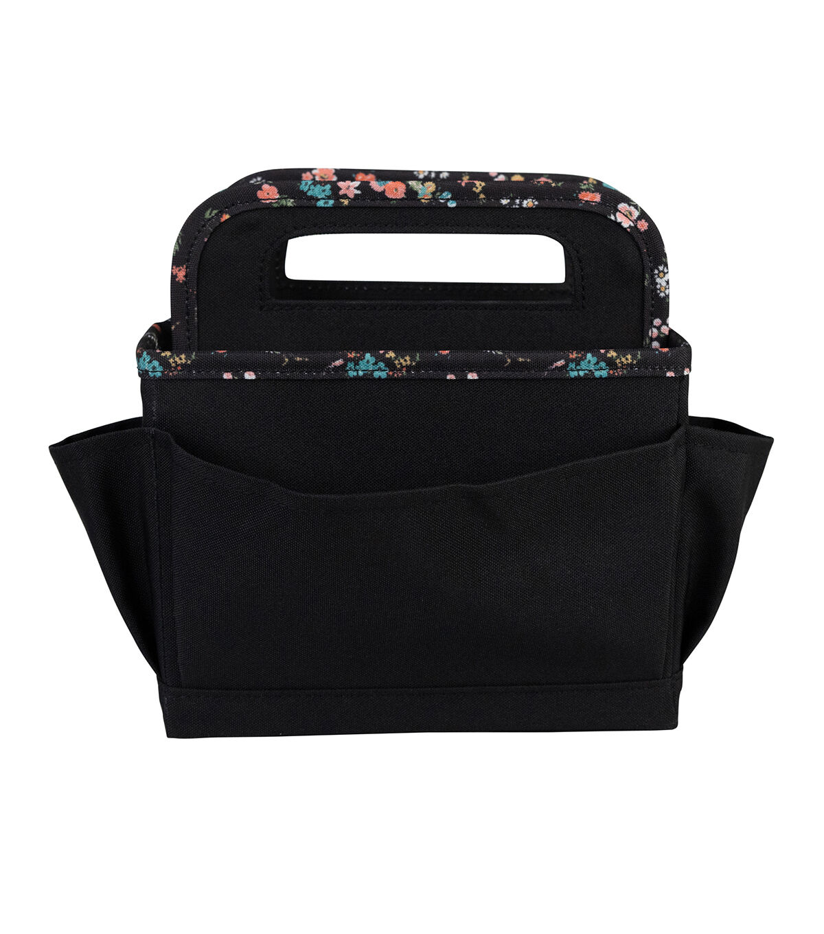 Everything Mary 9 Floral on Black Collapsible Craft Caddy