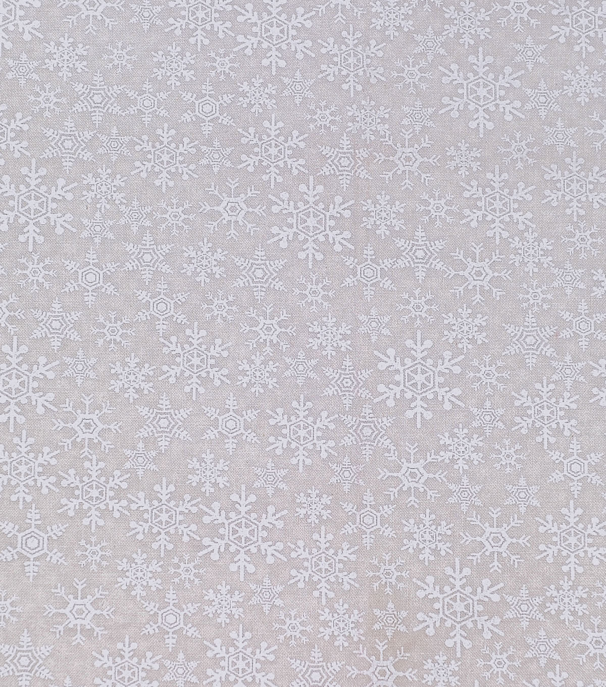 White Snowflakes Christmas Cotton Fabric