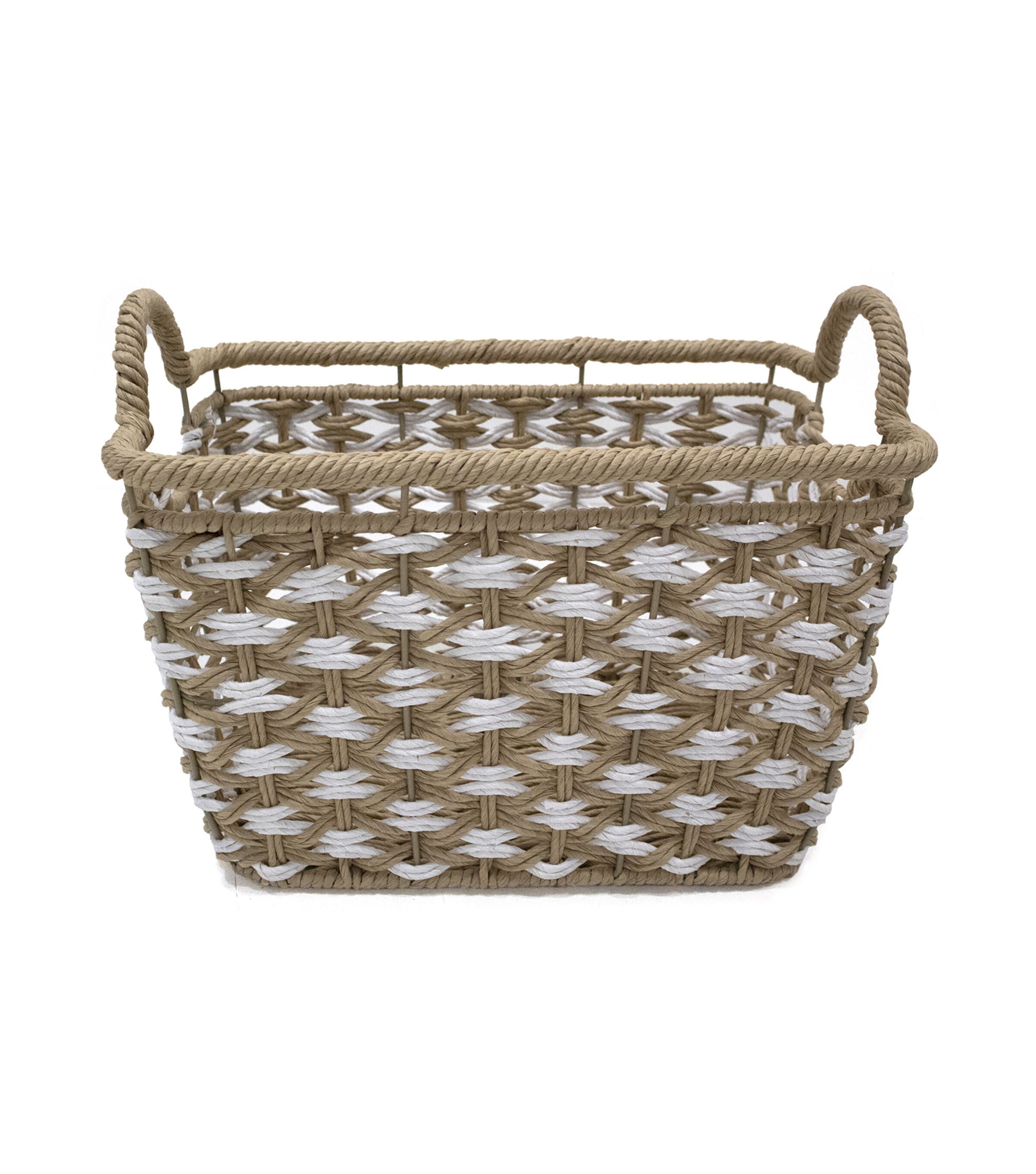 15 x 9 Paper Woven Basket With Handles by Place & Time