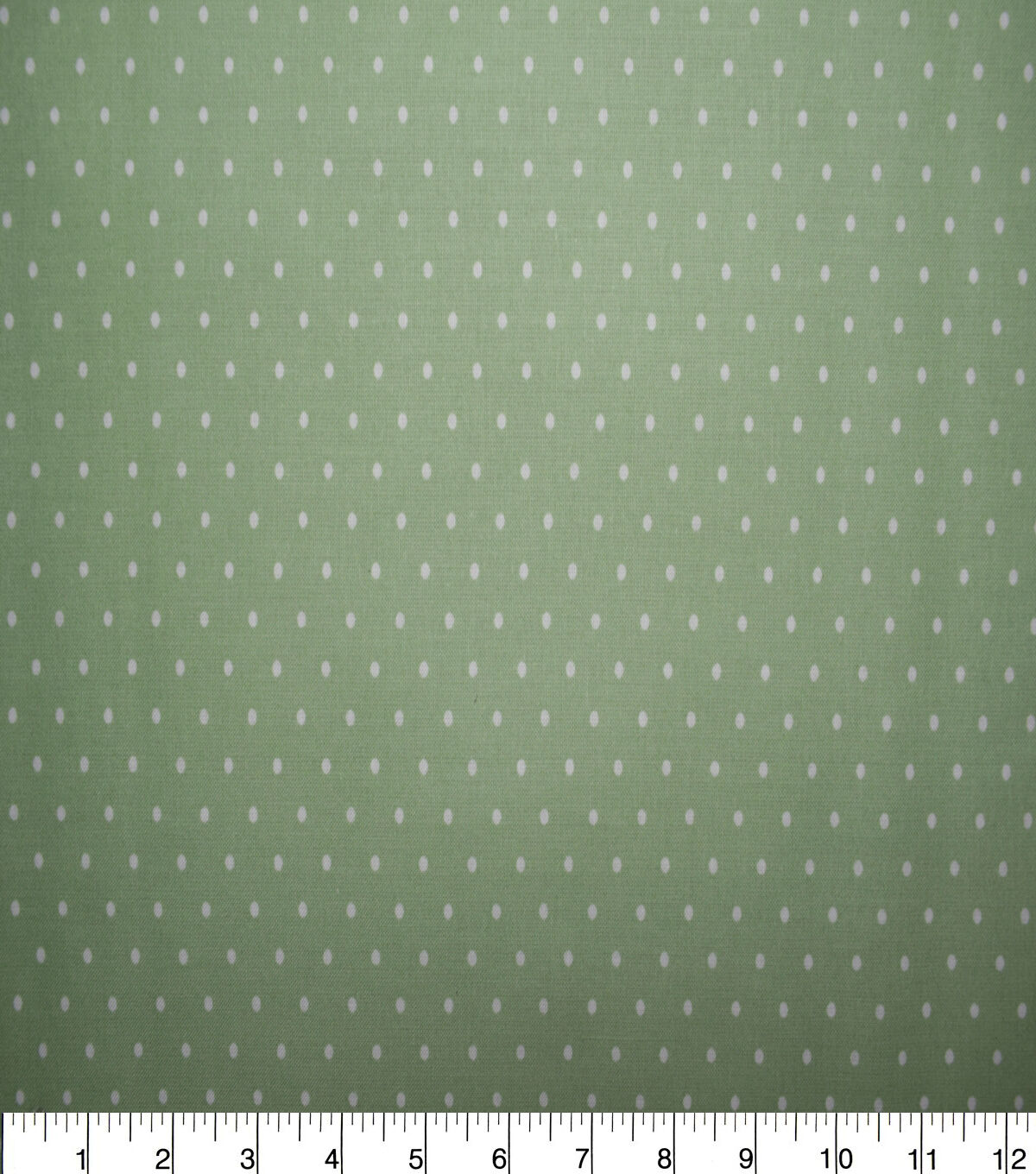 White Pin Dots on Light Green Quilt Cotton Fabric by Quilter's Showcase