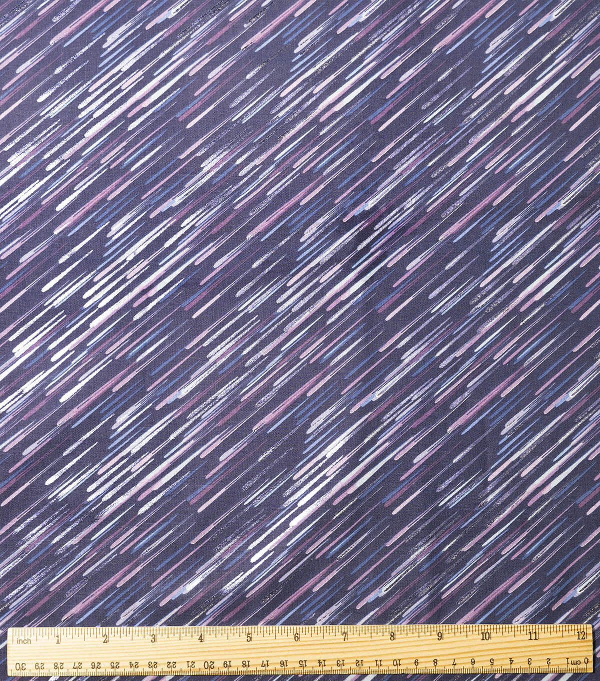 Shooting Stars on Purple Quilt Foil Cotton Fabric by Keepsake Calico
