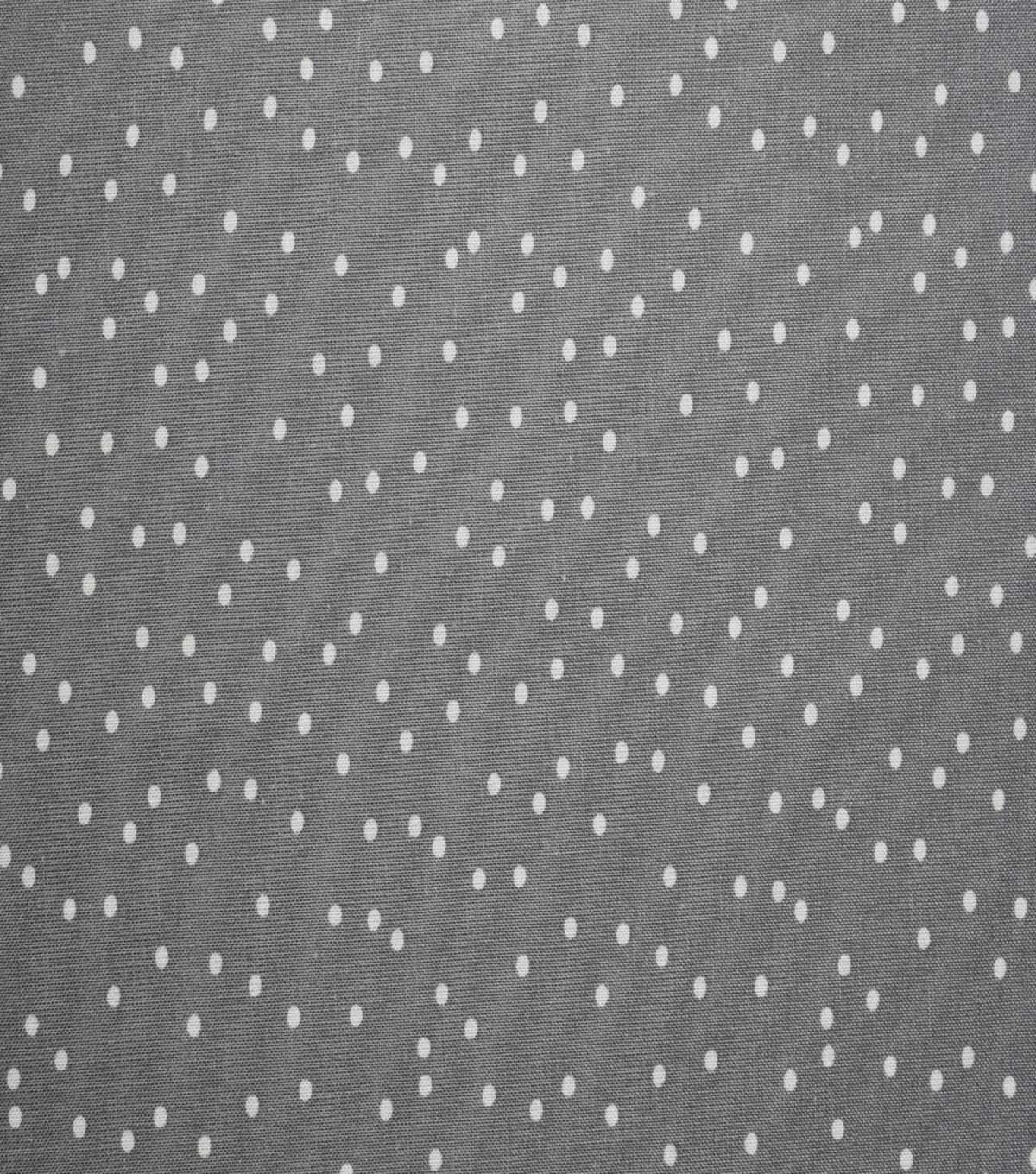 Dots on Gray Cotton Fabric by Quilter's Showcase
