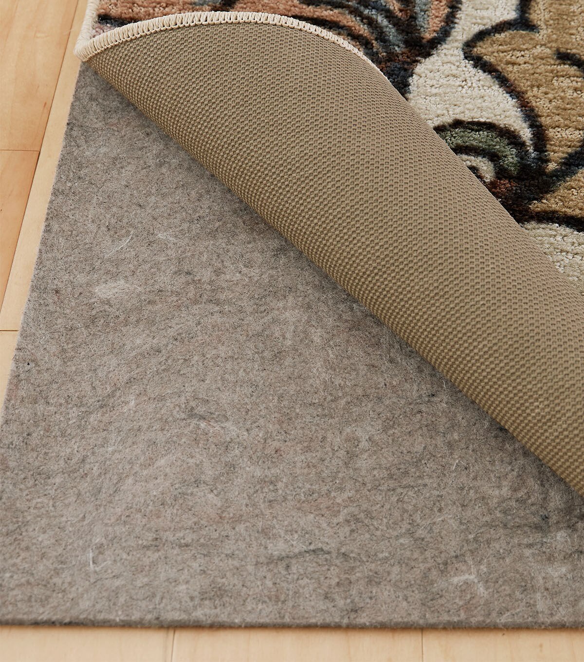 Dual Surface 1/4 Inch Rug Pad Gray 6' Square