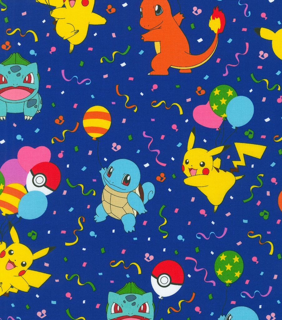 Robert Kaufman Pokemon Confetti Cotton Fabric