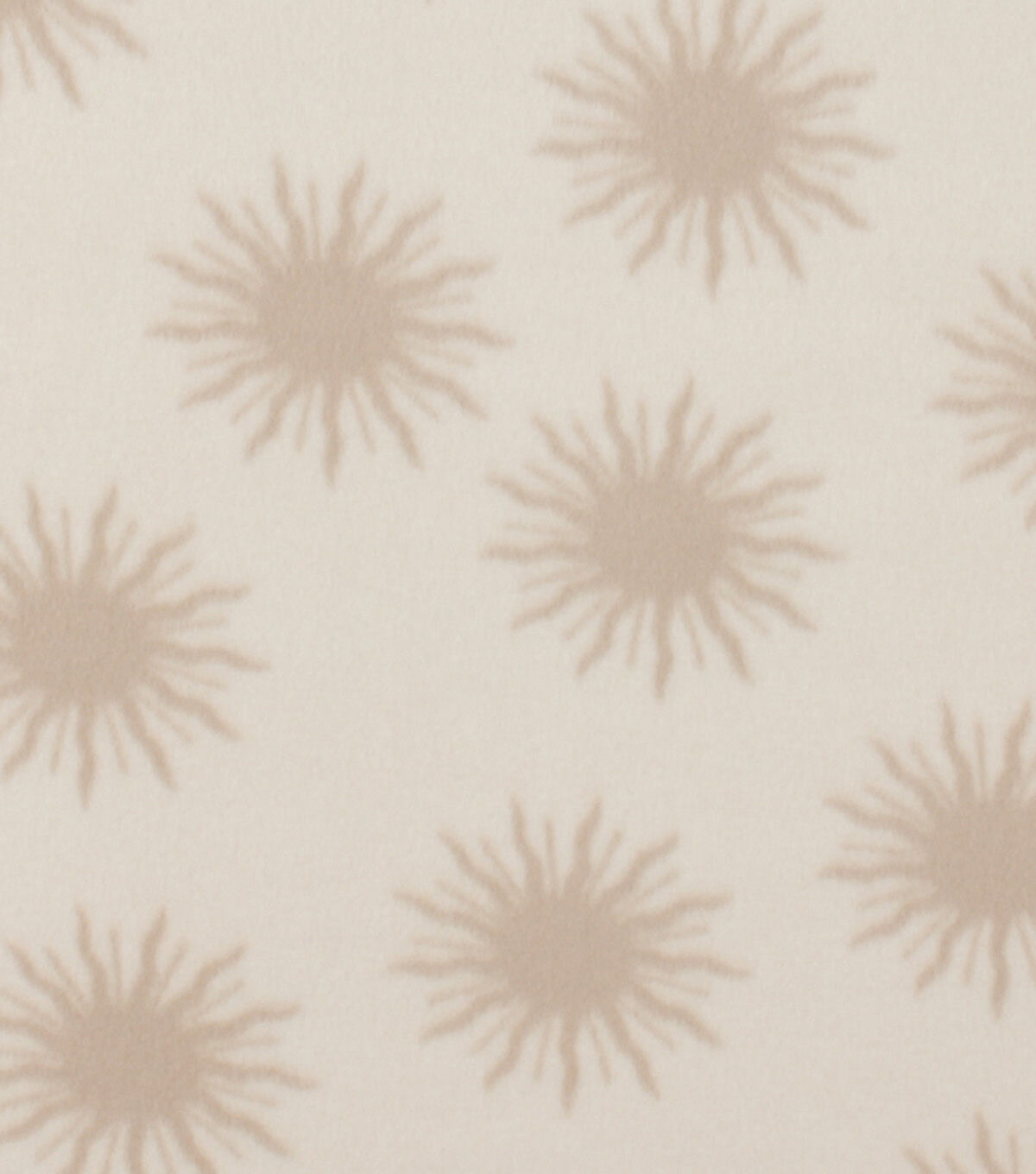 White Suns Blizzard Prints Fleece Fabric