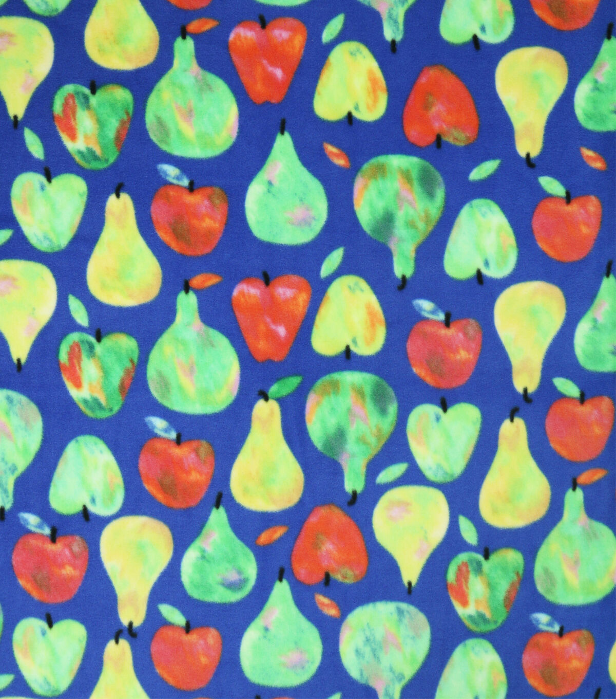 Home Grown Fruits on Blue Anti Pill Fleece Fabric