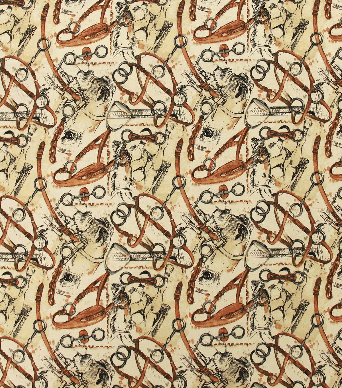 Horse Icons Super Snuggle Flannel Fabric