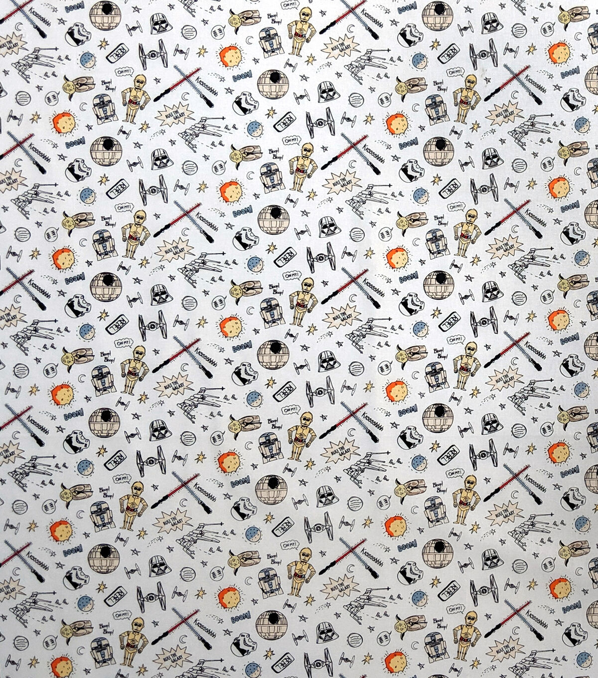 Star Wars Cotton Fabric Astro Pew Pew