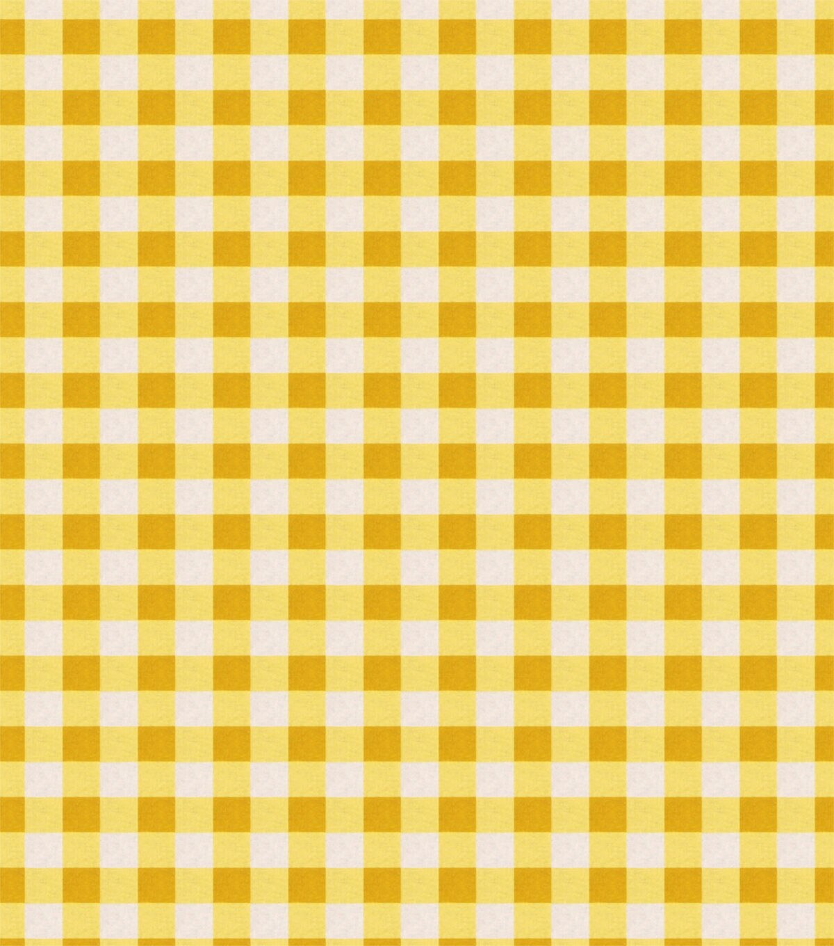Gingham Yellow Super Snuggle Cotton Fabric
