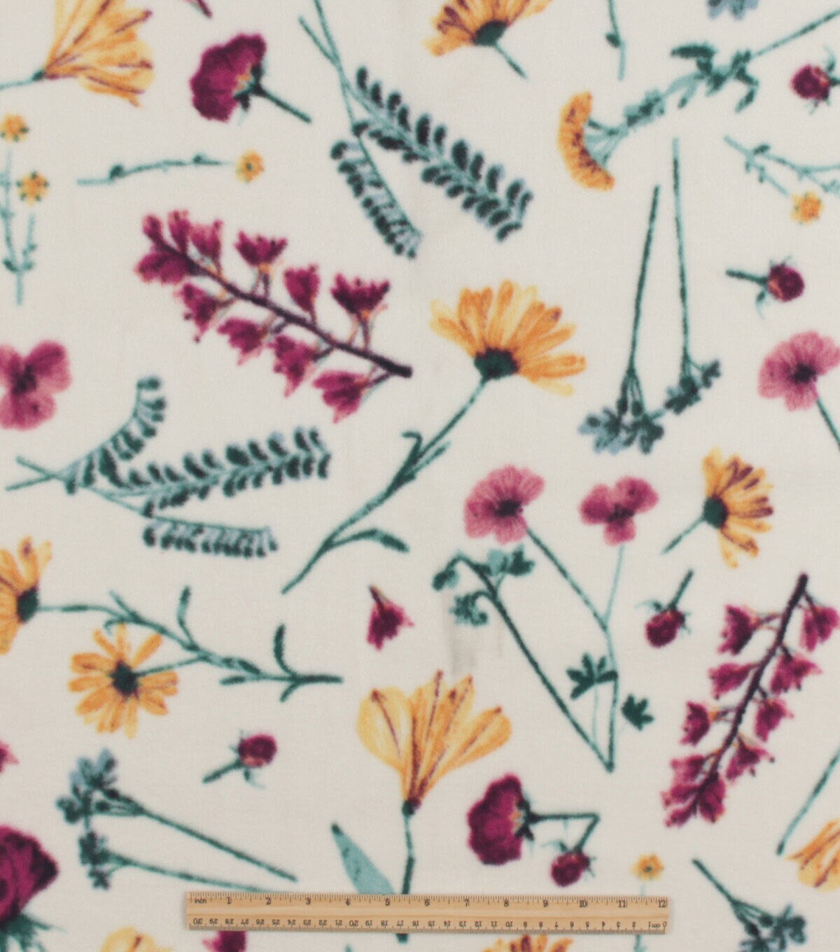 Pressed Flowers Anti Pill Fleece Fabric