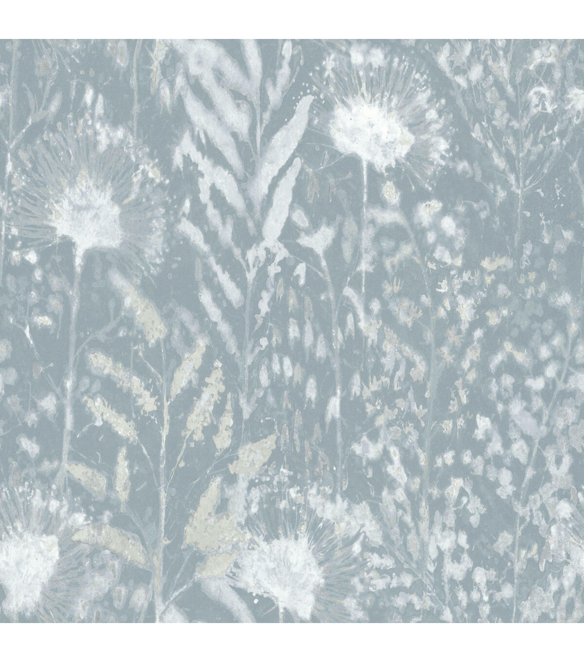 RoomMates 20.5 X 16.5' Blue Dandelion Peel & Stick Wallpaper