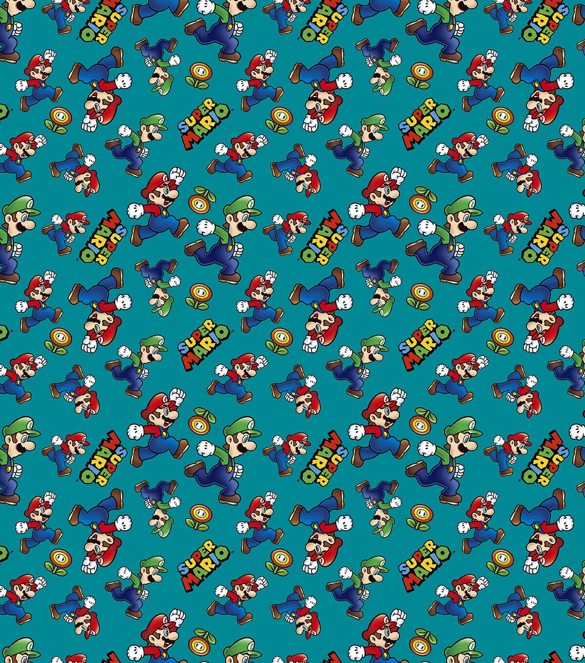 Nintendo Mario Luigi Toss Cotton Fabric