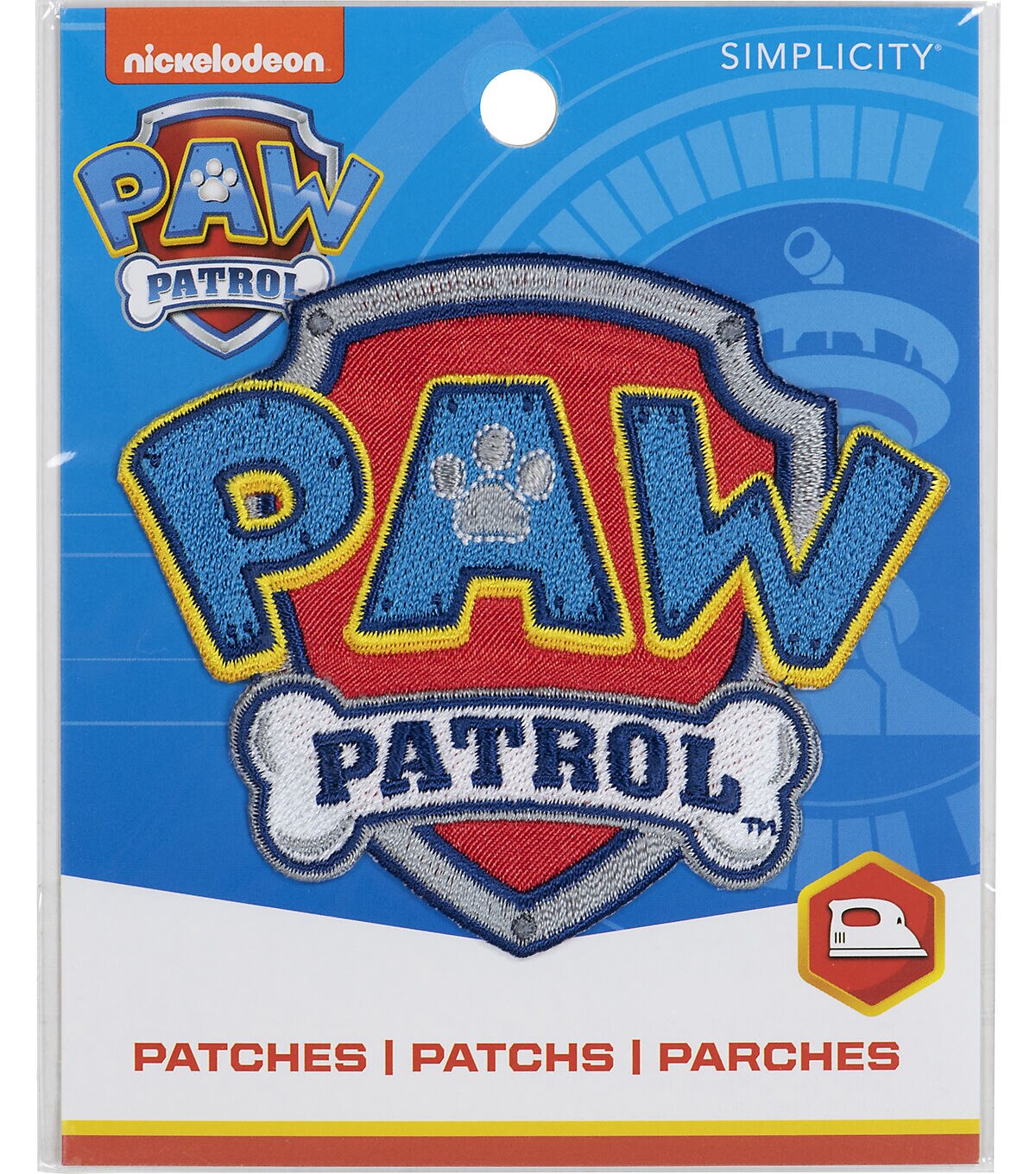 Nickelodeon 3.5 Paw Patrol Shield Logo Iron On Patch