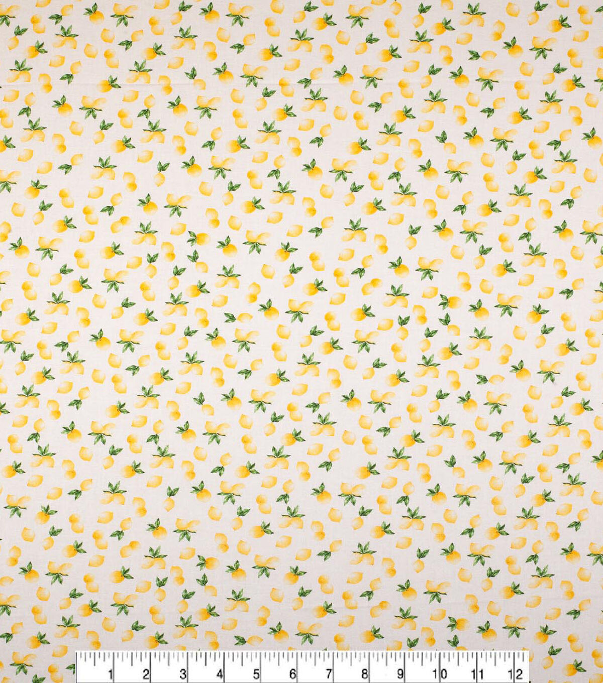 Novelty Cotton Fabric Lemons on Beige