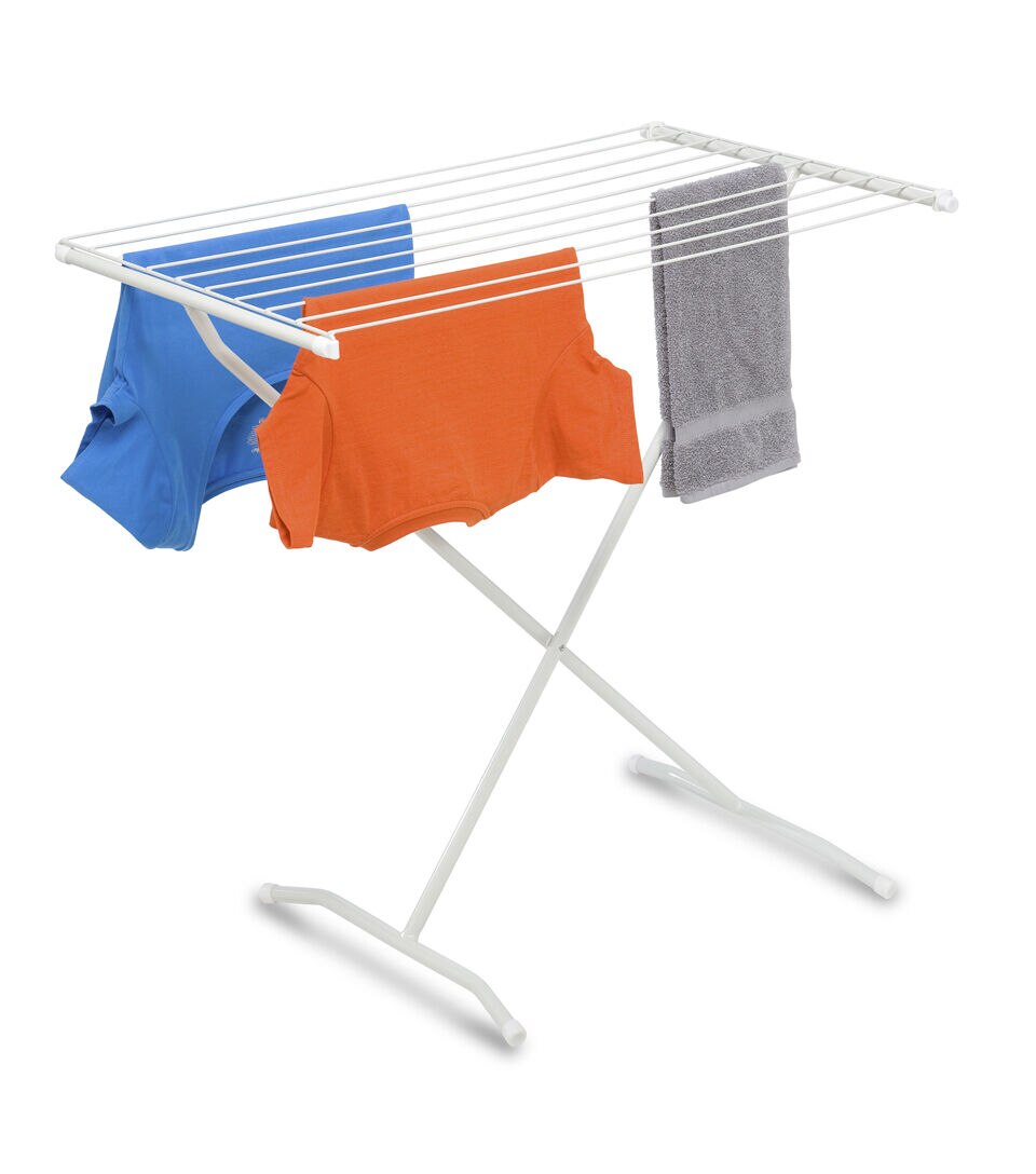 Honey Can Do 35.5 x 32 White Metal Folding X Frame Drying Rack