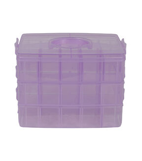 Everything Mary 10 Purple 30 Compartment Stackable Plastic Storage Box