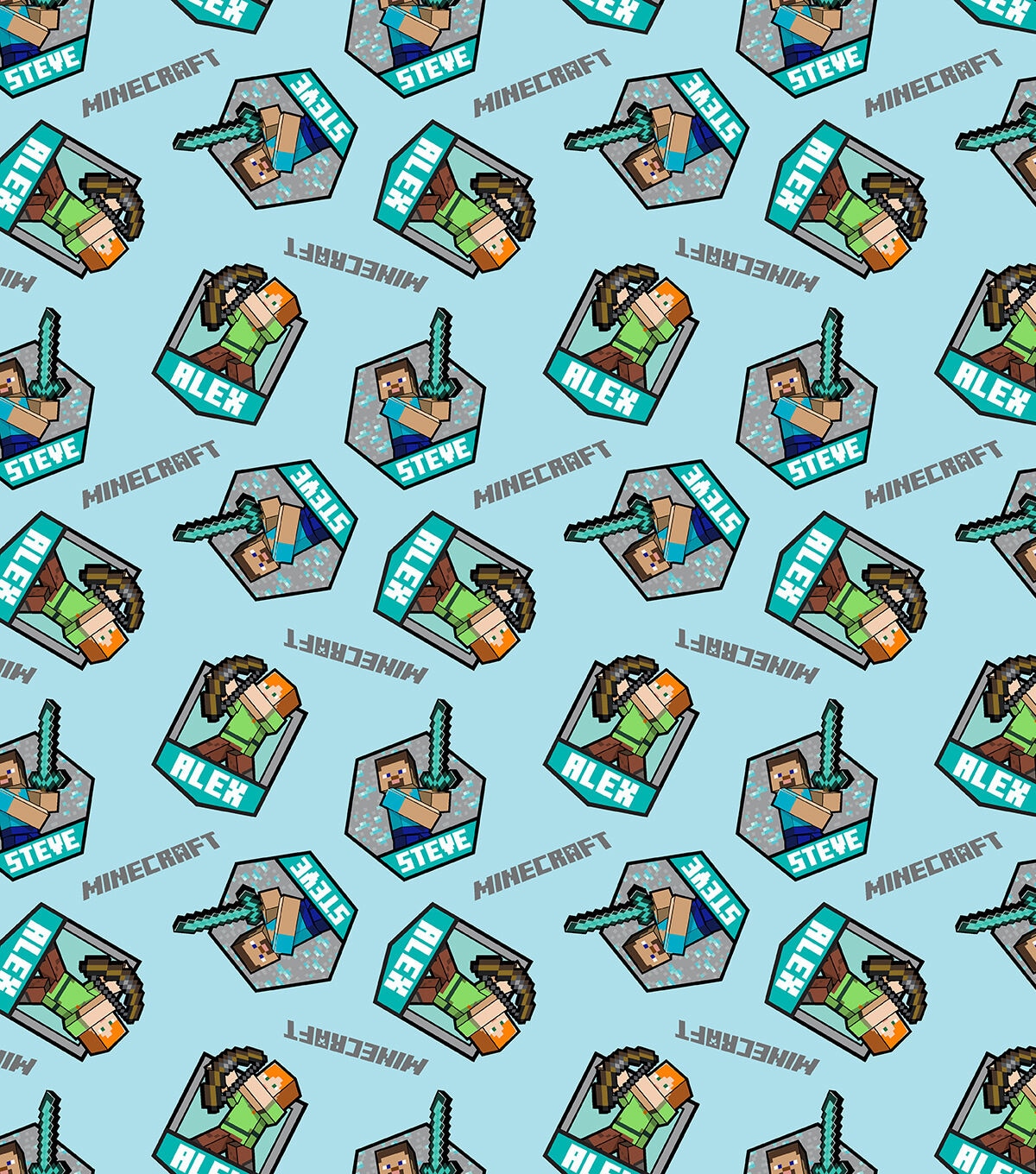 Minecraft Character Badge Cotton Fabric