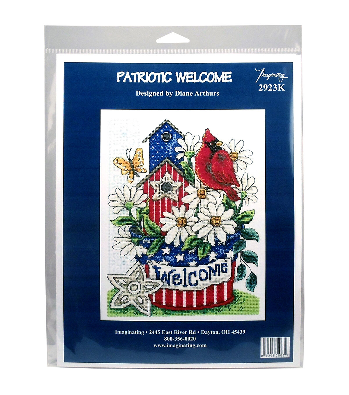 Imaginating 7.5 x 10 Patriotic Welcome Counted Cross Stitch Kit